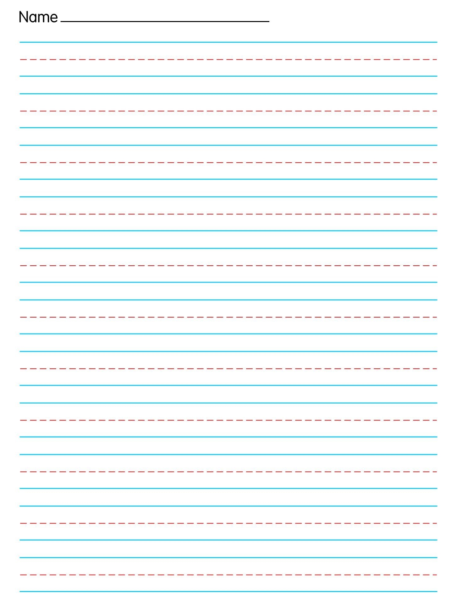 Free Printable Handwriting Paper Worksheets Library