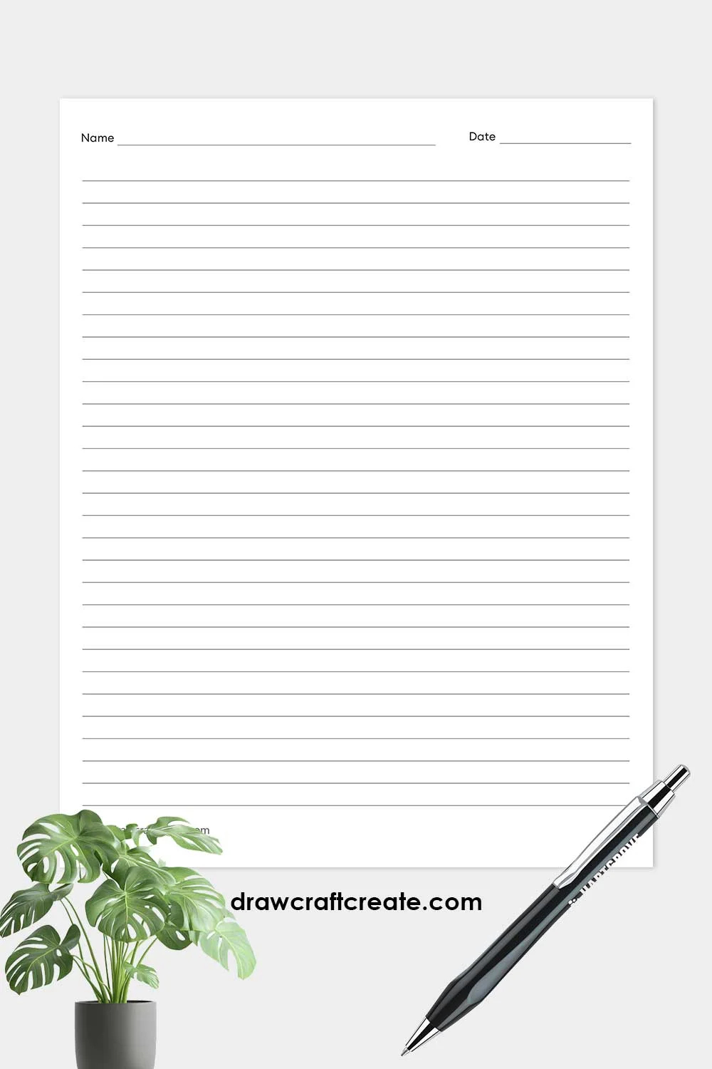 Narrow Lined Paper Printable