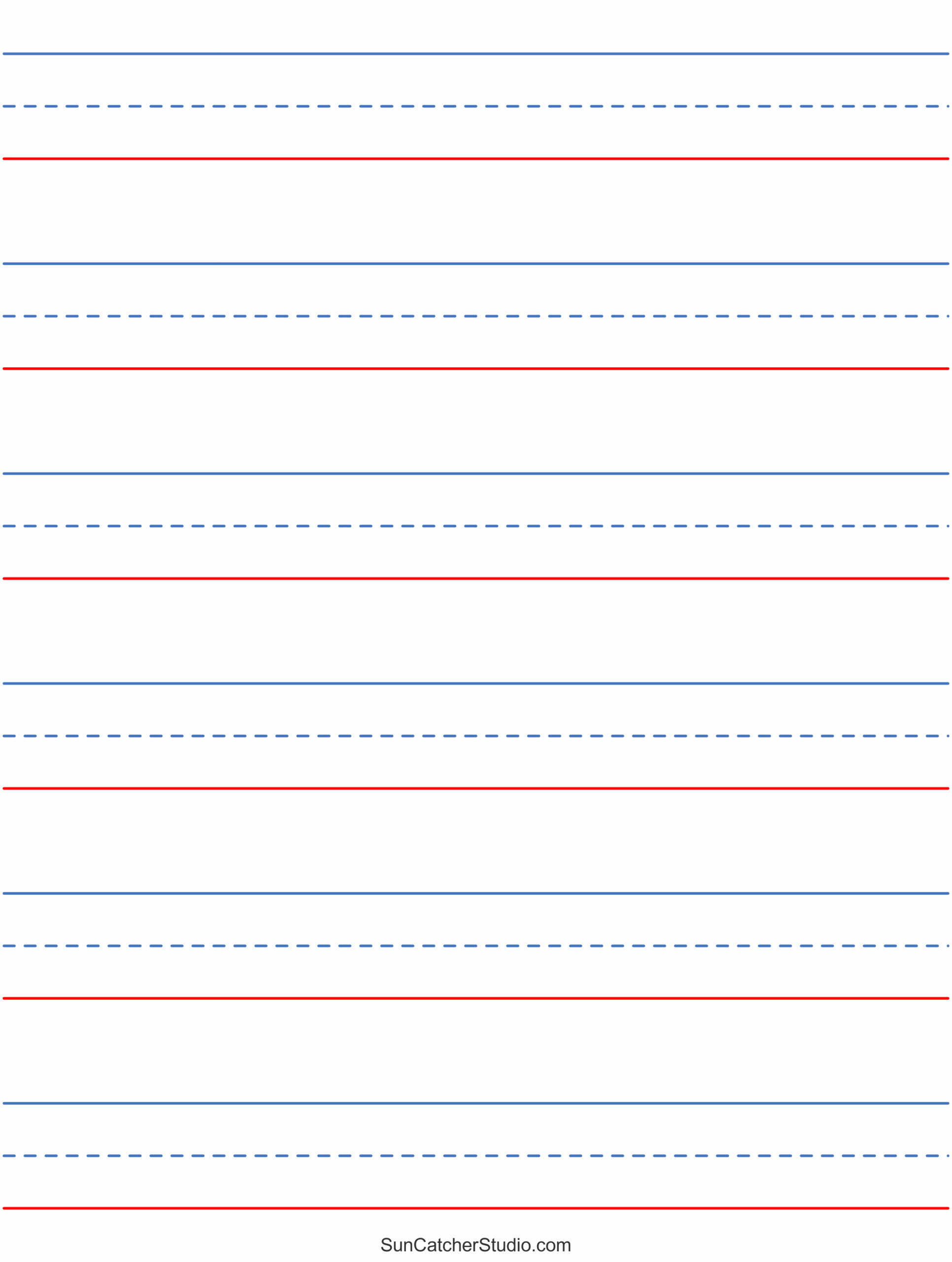Free Printable Lined Paper Handwriting Notebook Templates 