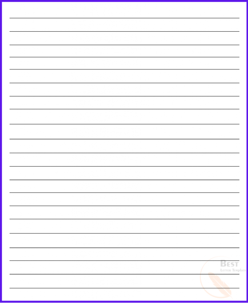Free Printable Lined Paper Templates For Kids In PDF