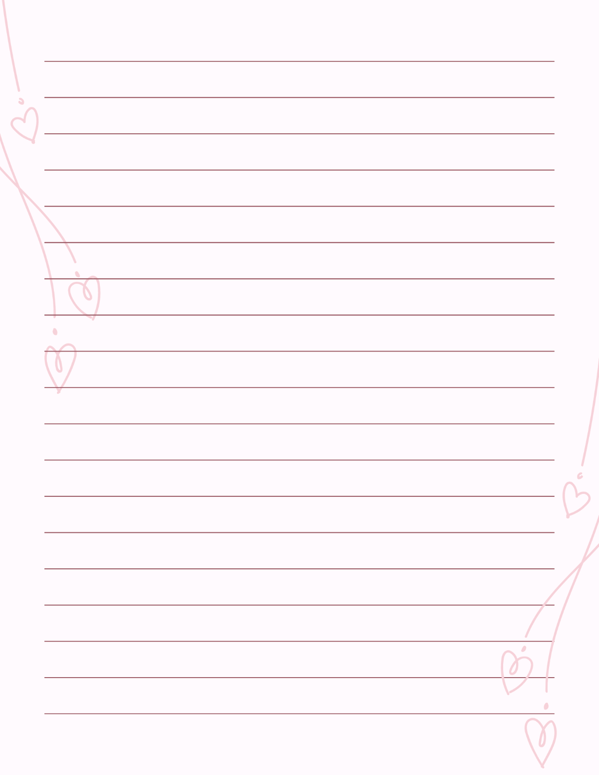 Free Printable Lined Paper Templates To Customize Online
