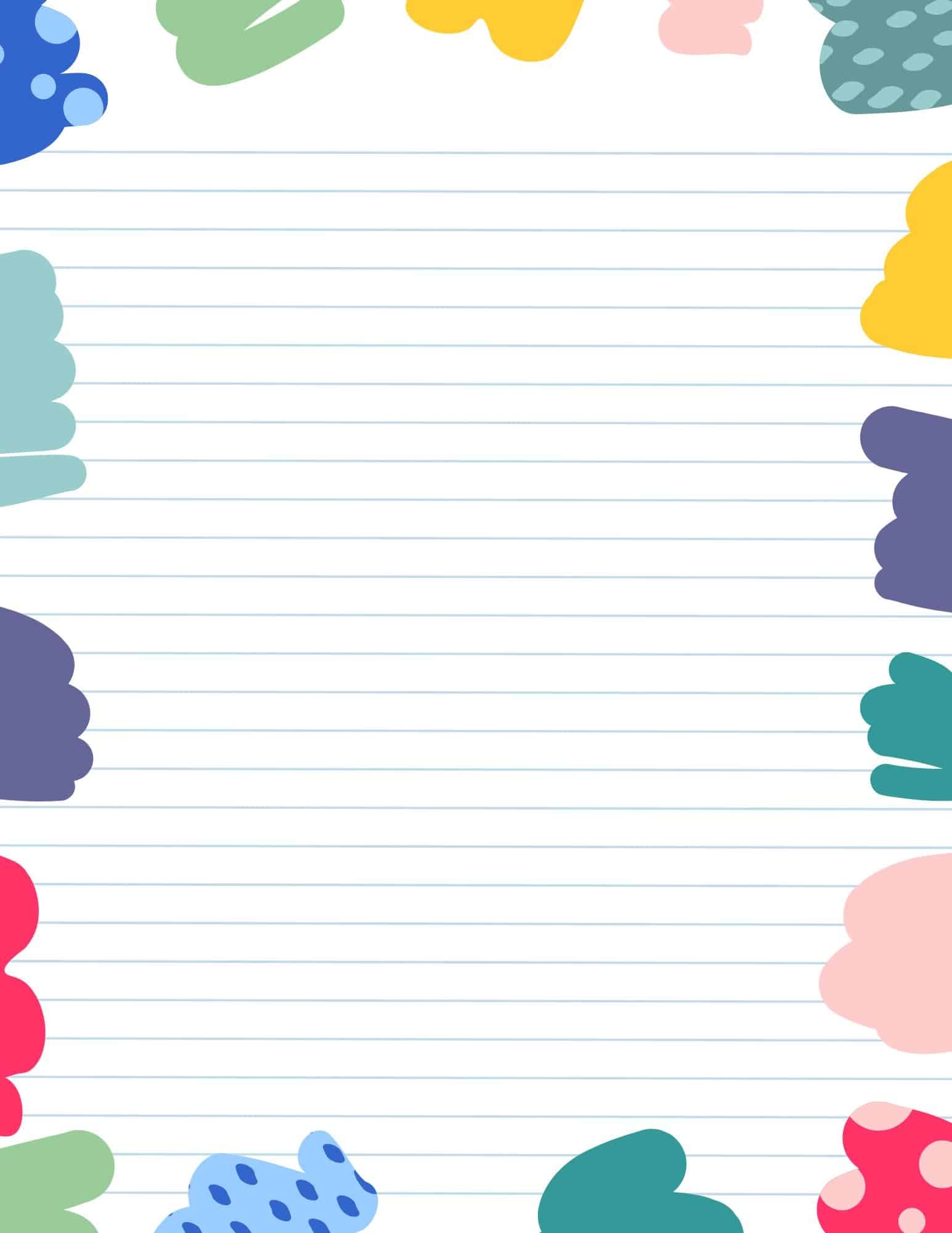 Free Printable Lined Paper With Border