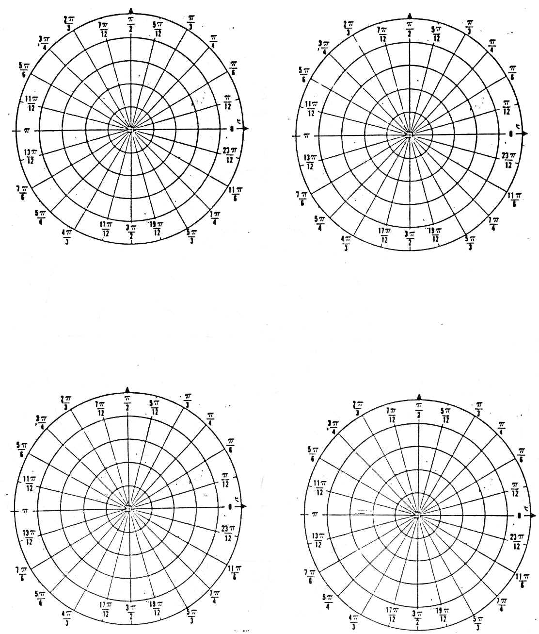 Free Printable Polar Graph Template Polar Graph Paper Radians 500 Sheets 1 4 Spacing 3 Hole Punched For Math Nerds 1 4 Inch Graph Paper