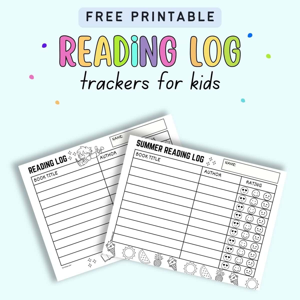 Free Printable Reading Logs The Artisan Life