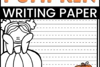 Free Pumpkin Writing Paper Literacy Stations