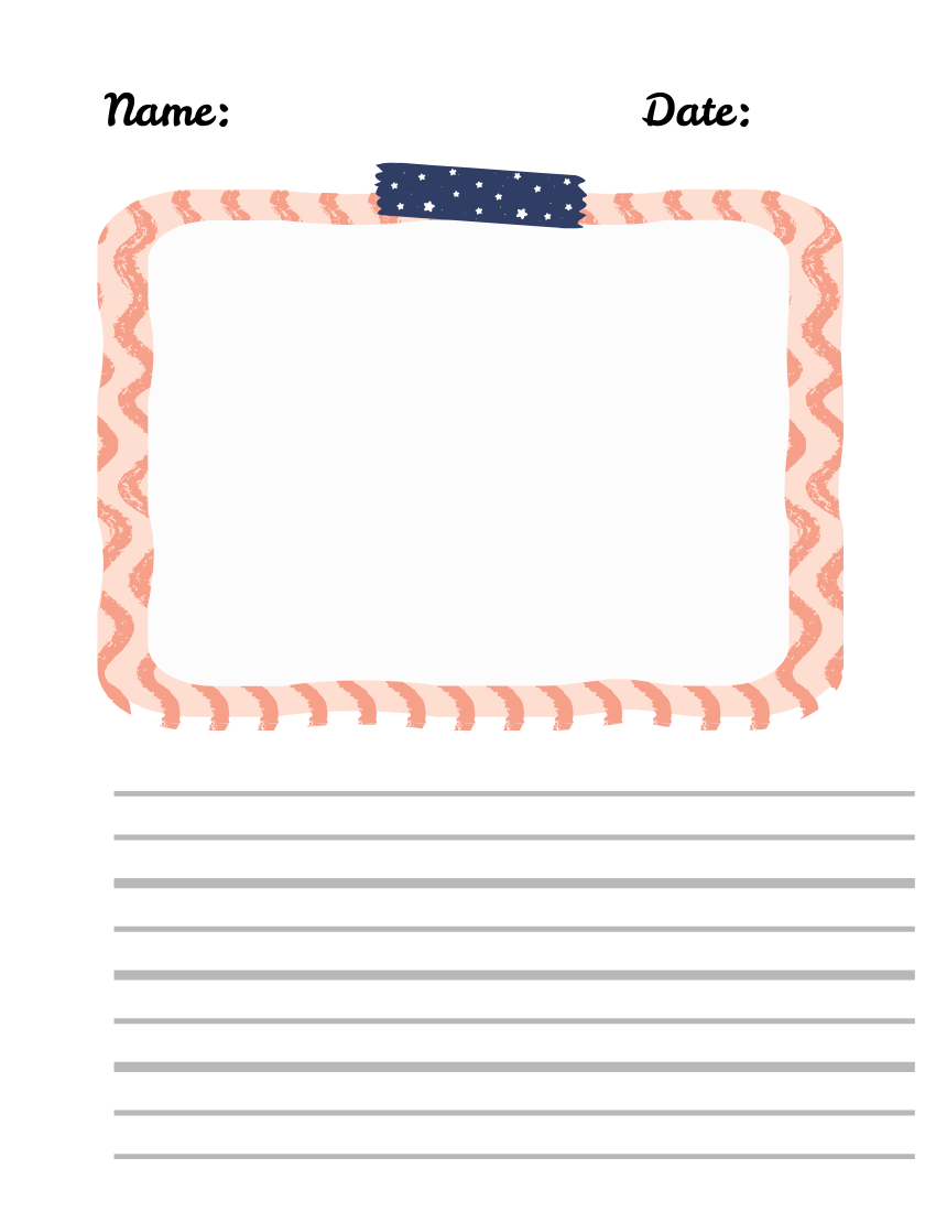 Free Second Grade Lined Paper Template To Edit Online