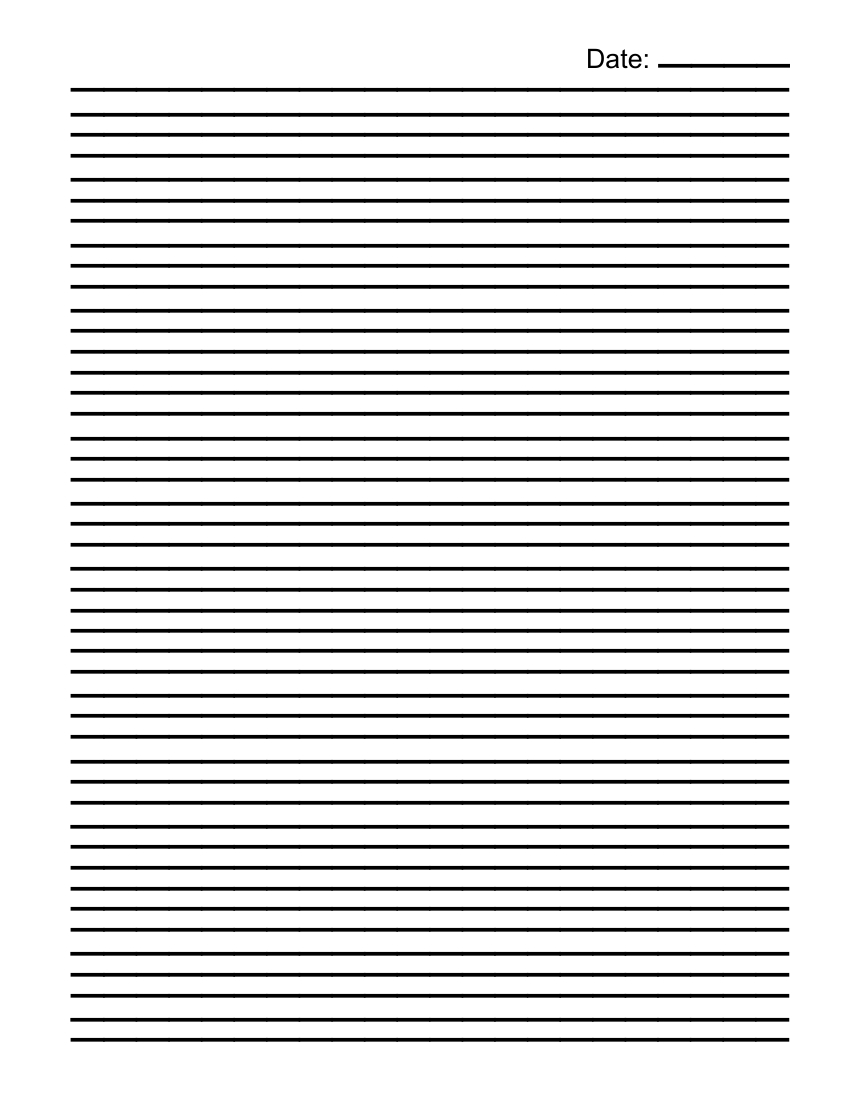 Lined Paper with Columns Printable