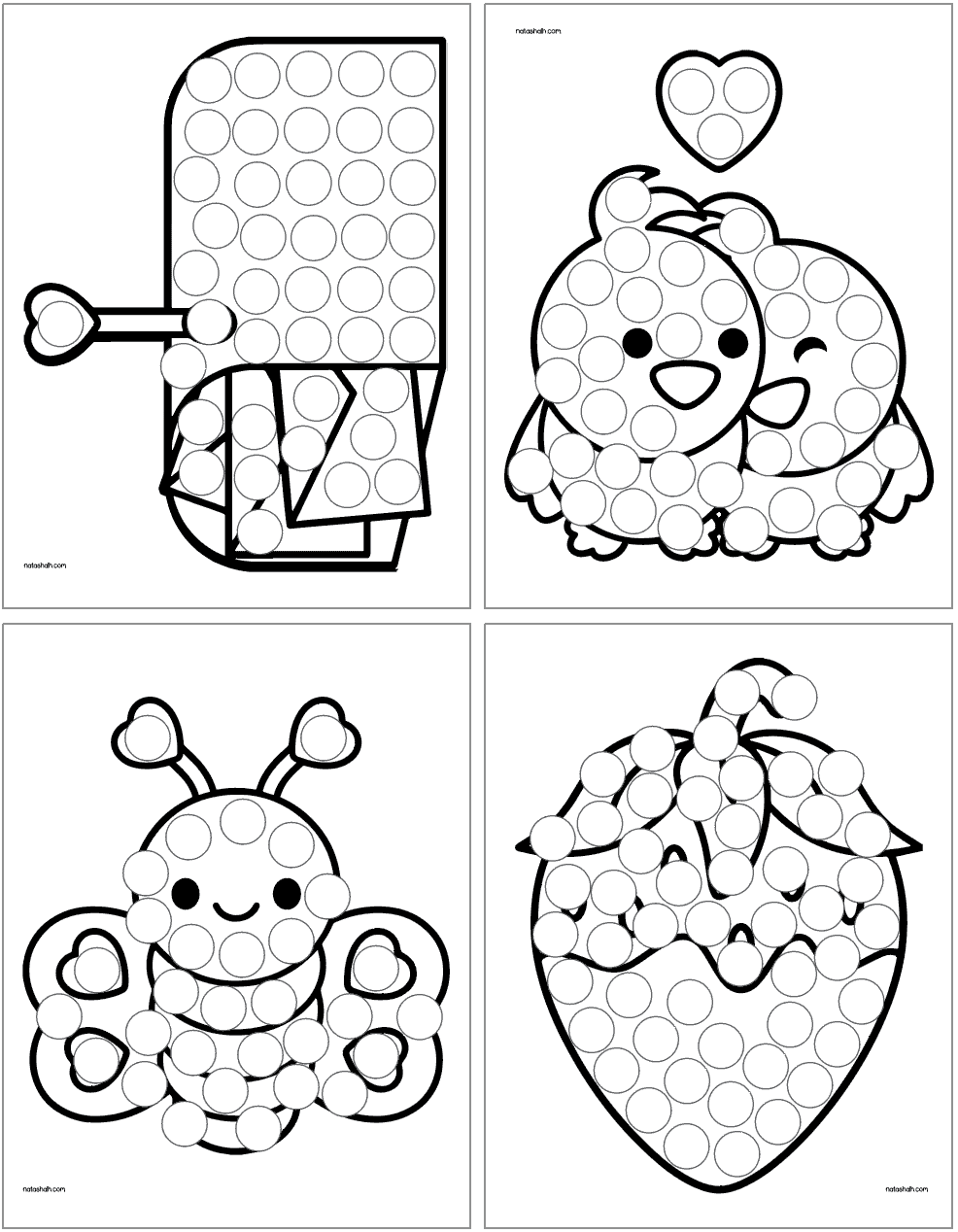 Free Valentine s Day Dot Painting Printables The Artisan Life