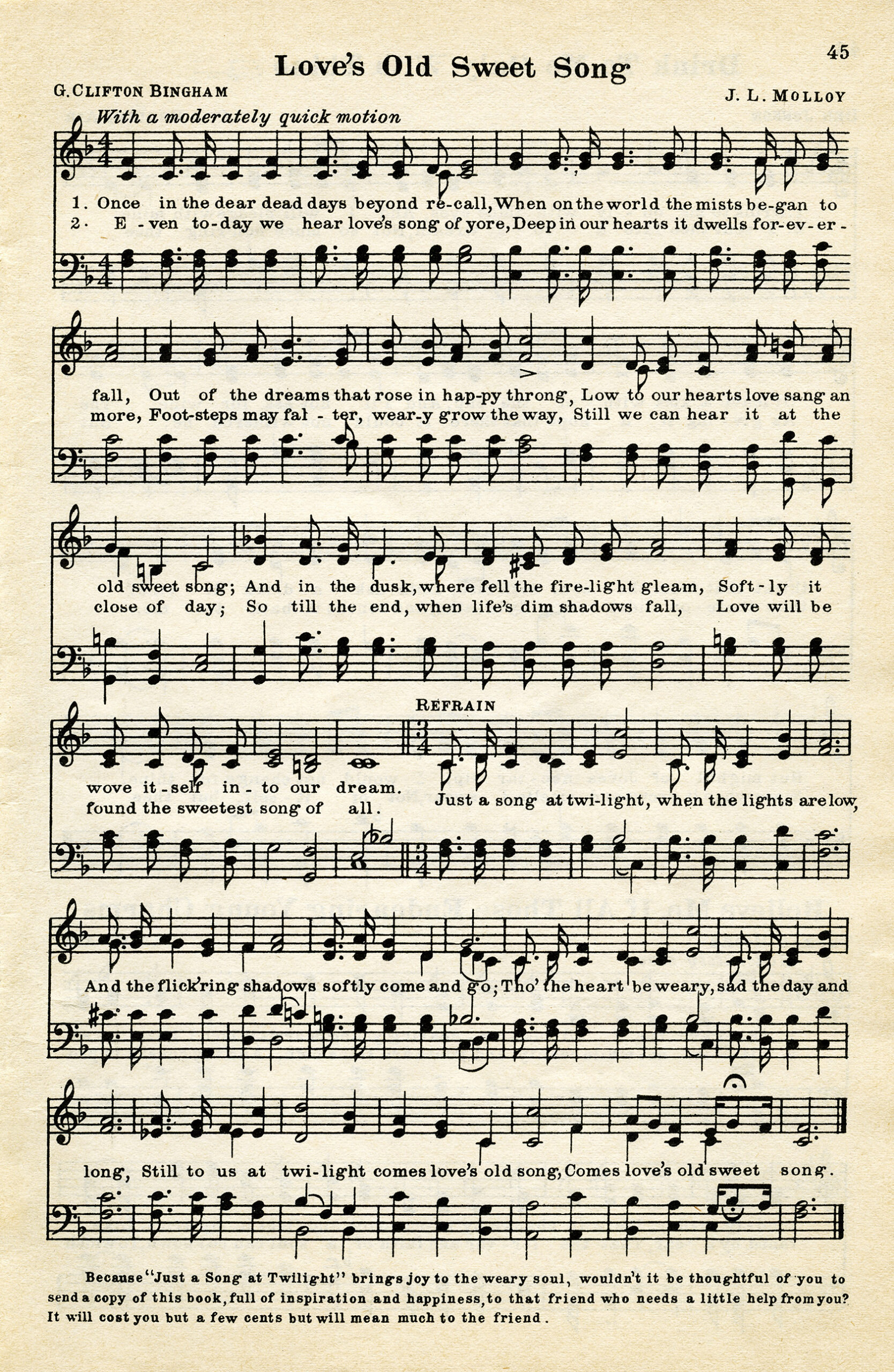 Free Vintage Printable Love Song Sheet Music The Old Design Shop