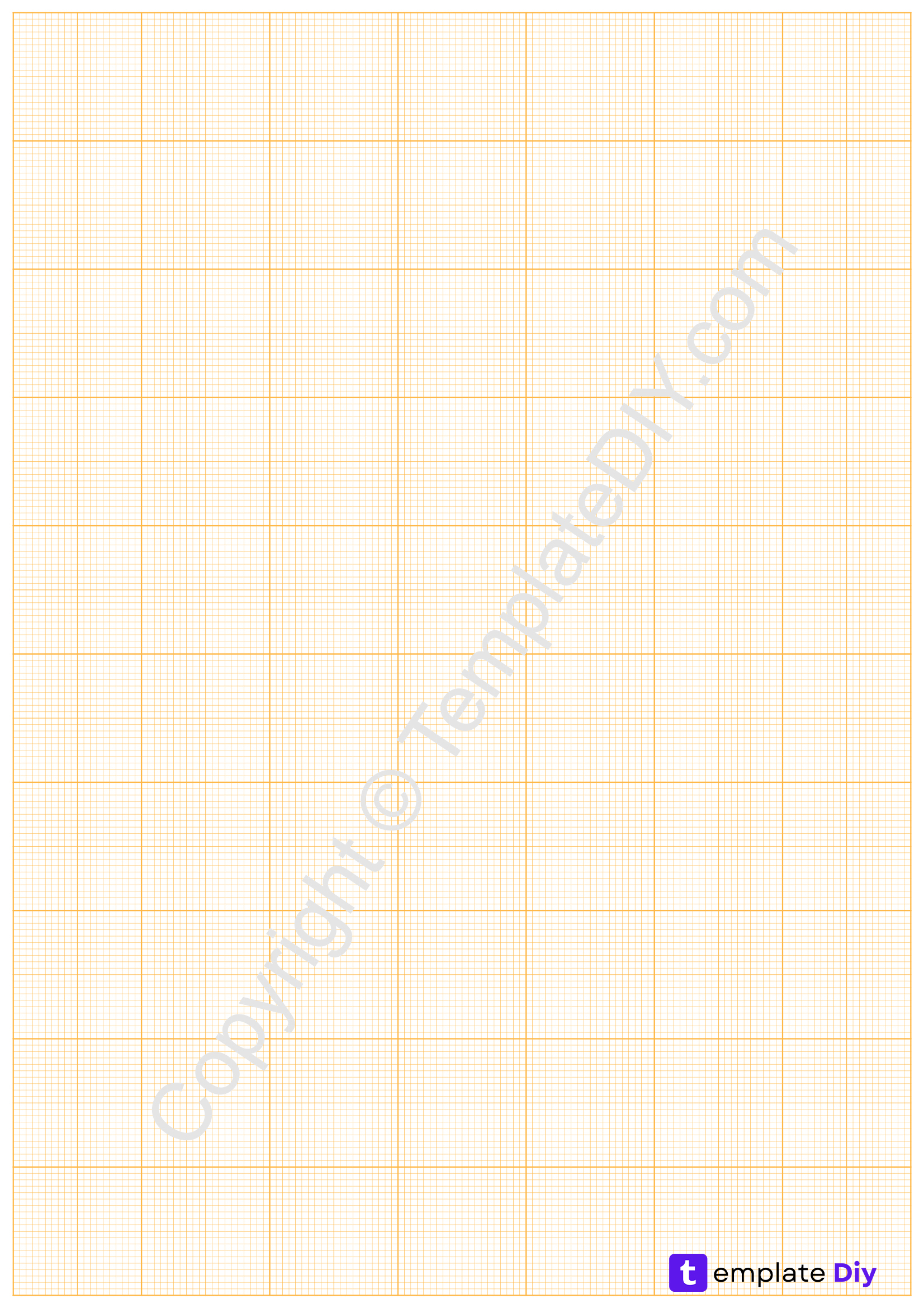 Full Page Graph Paper Grid Paper Template Printable PDF
