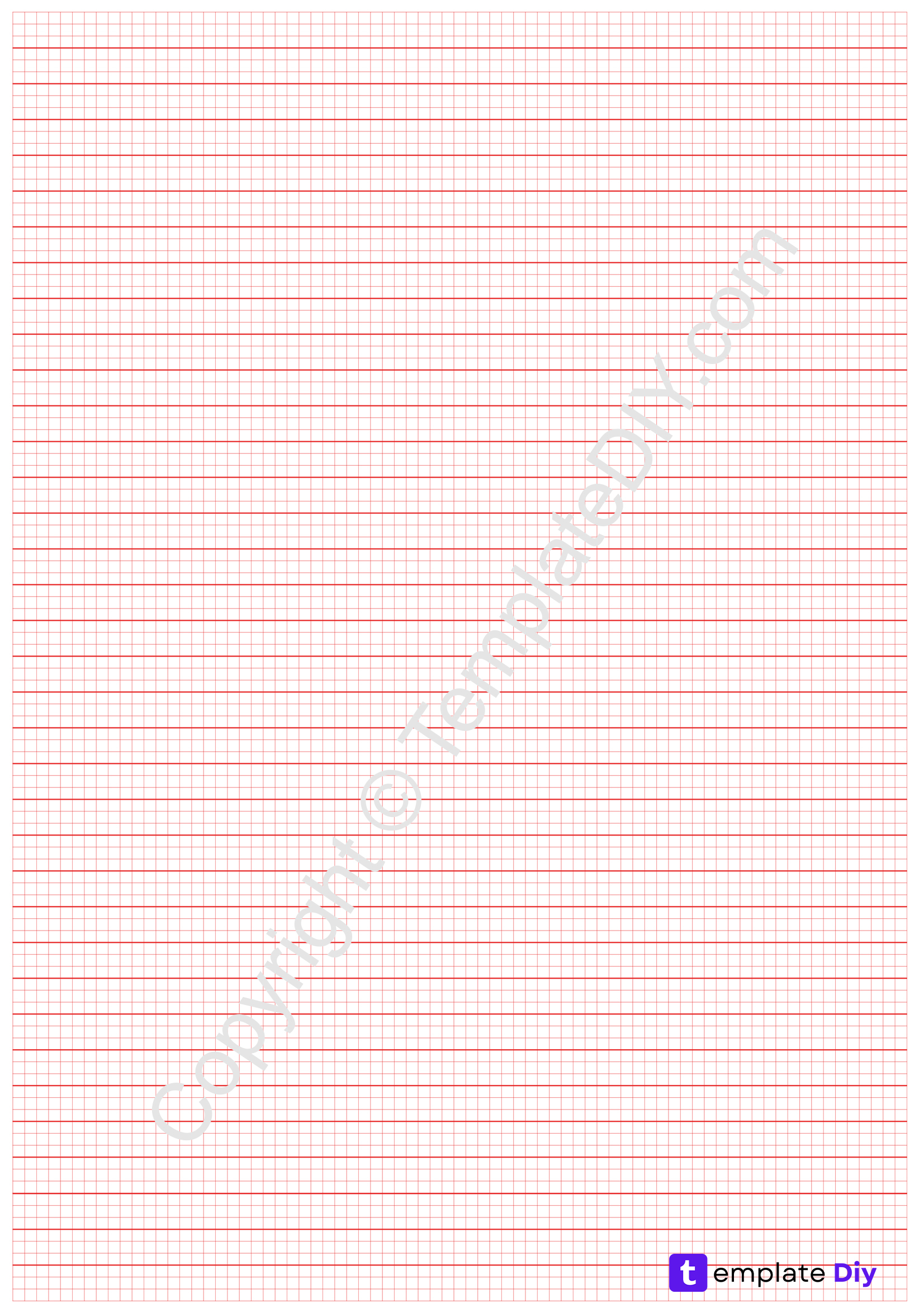 Full Page Graph Paper Grid Paper Template Printable PDF