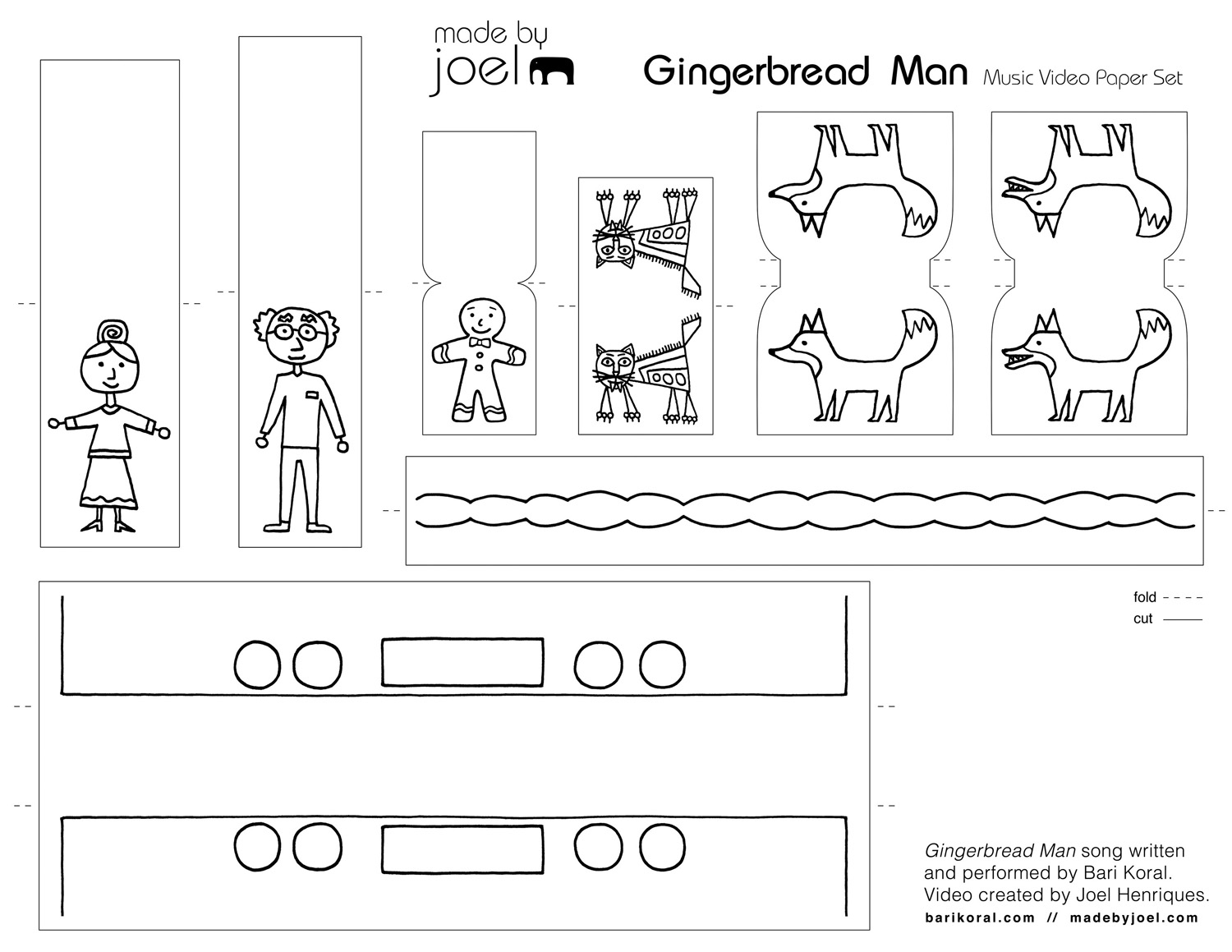 Gingerbread Music Video And Printable Paper Toy Made By Joel