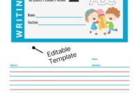 Grade 2 Writing Pad Editable Template By Rhina espeneli Raket PH