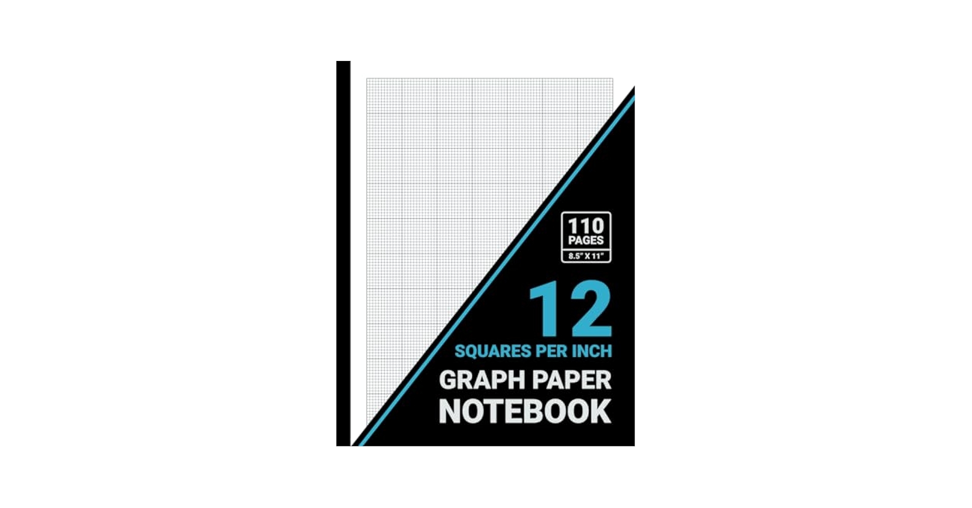 Graph Paper 12 Squares Per Inch Notebook 1 12 Inch Squares 12x12 Grid Graph Paper Pad For Math Science Engineering Students Teachers 8 5 X 11 110 Pages Black Cover Publishers Sachi Amazon Books