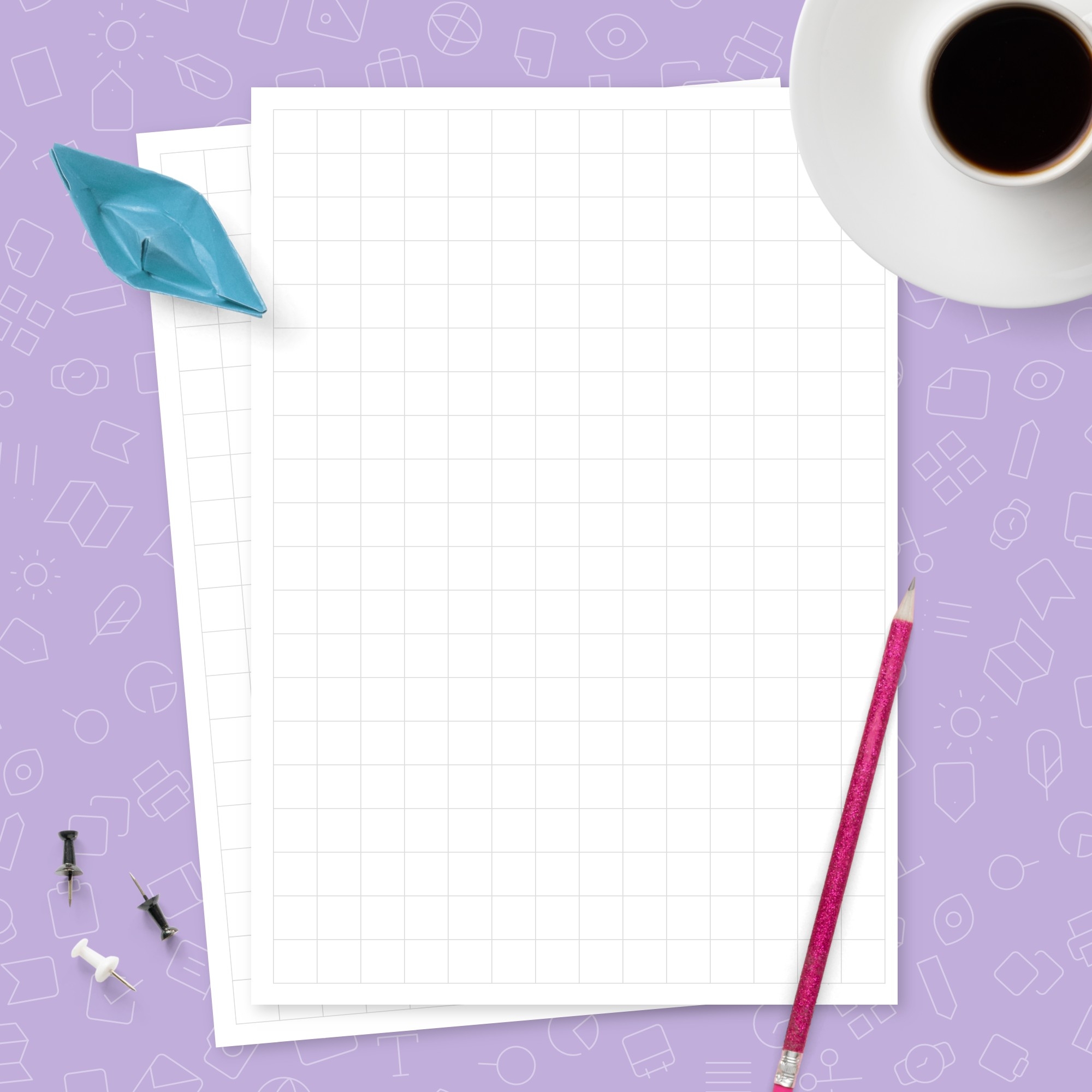 Graph Paper 1cm Square Template Printable PDF