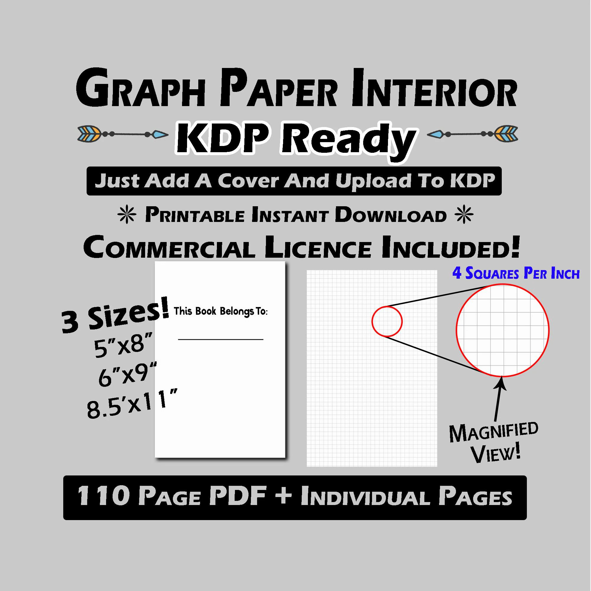 Printable Graph Paper 4 per Page