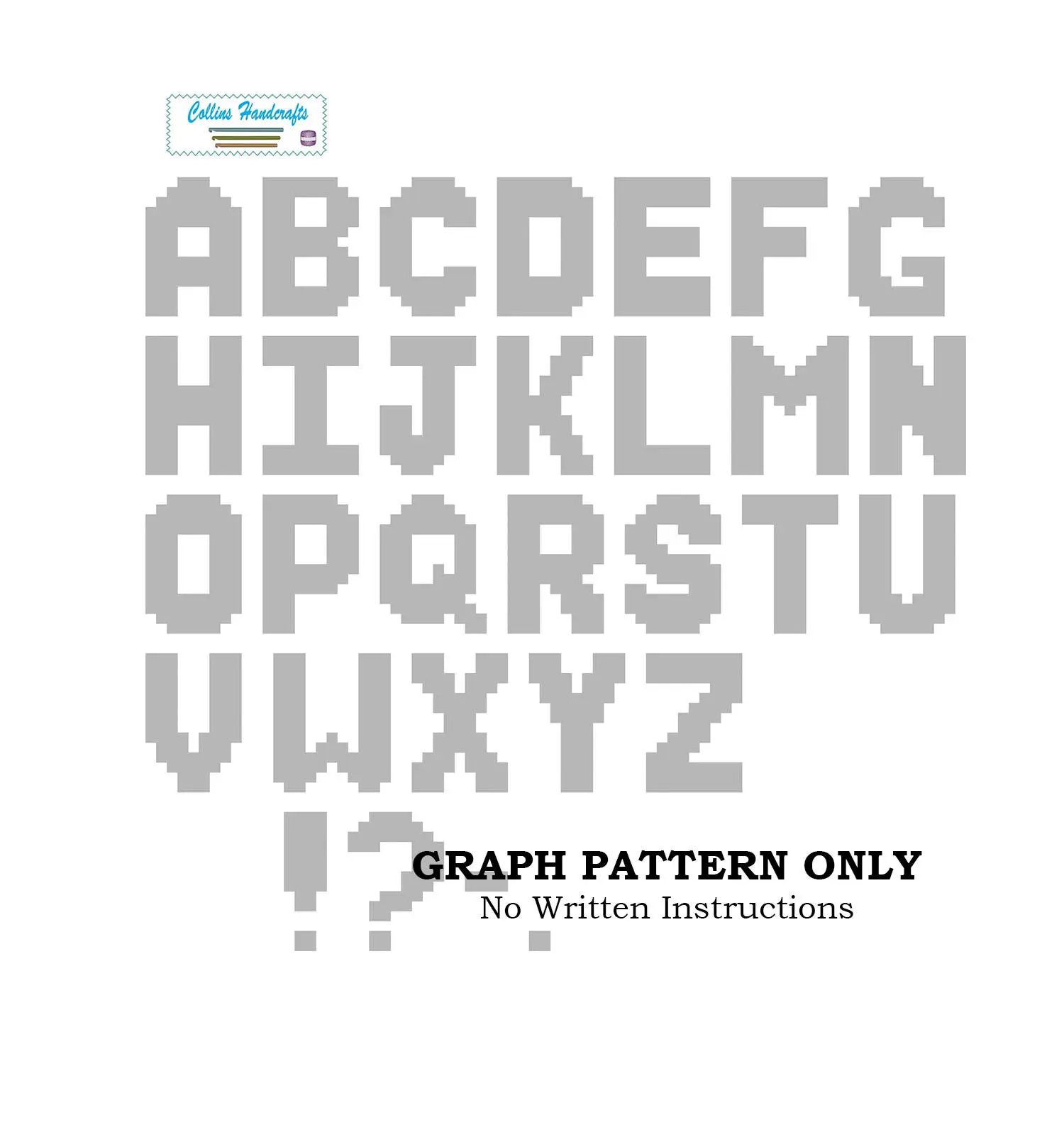 Printable Graph Paper with Alphabet Letters Printable