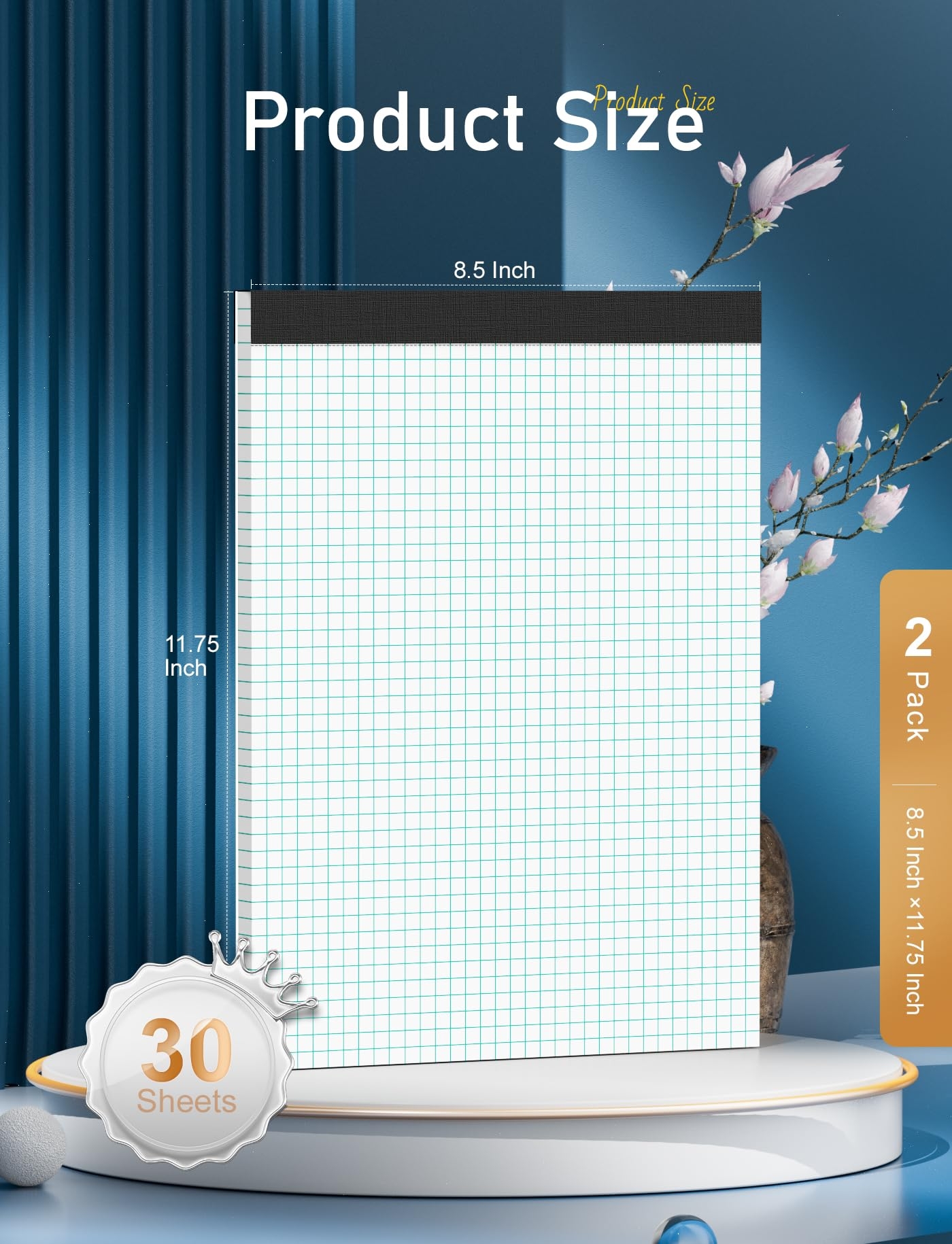 Graph Paper Pad 8 5 X 11 2 Pack 4x4 Graph Ruled Grid Paper Pad 8 1 2 8 5 X 11 Paper