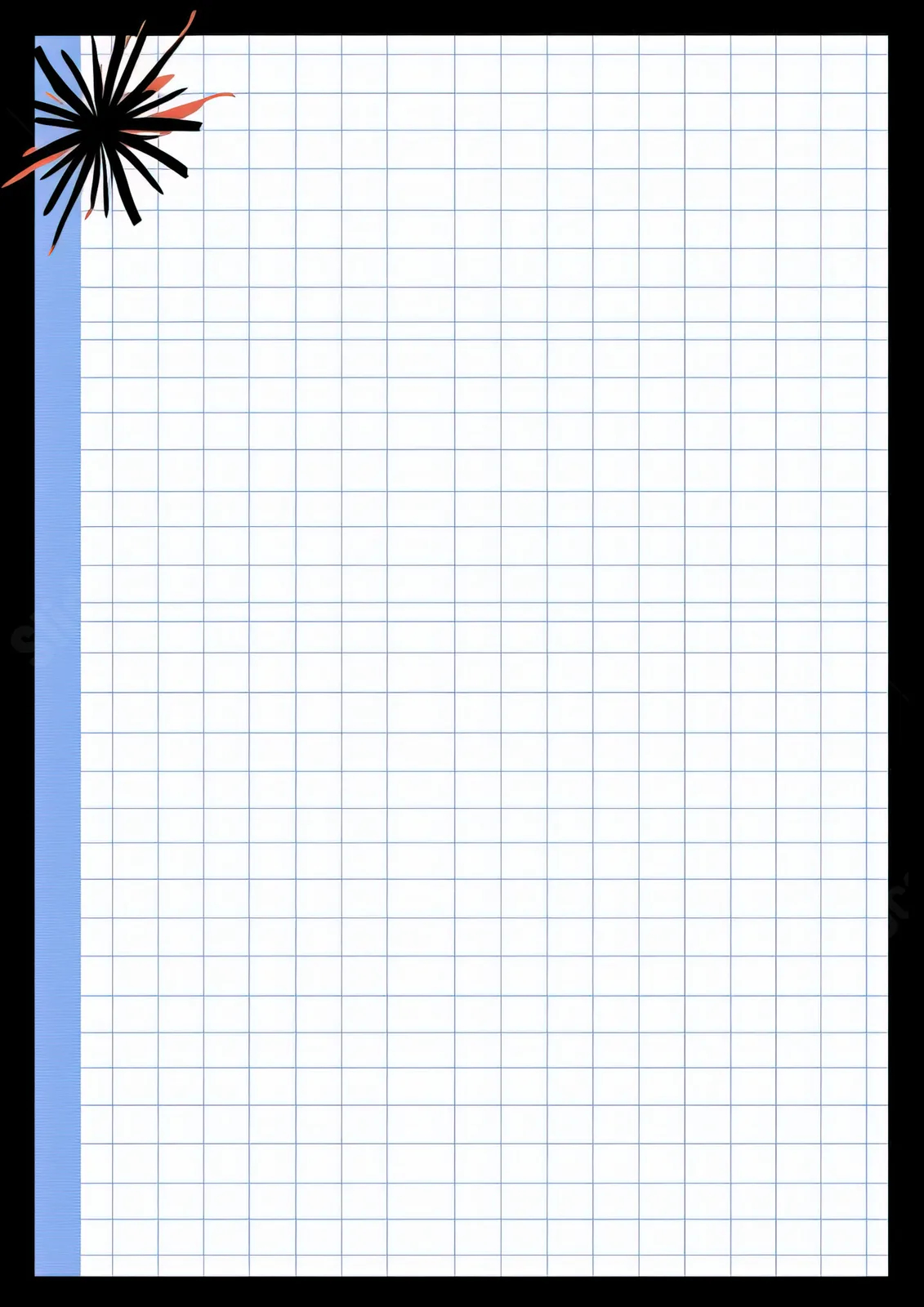 graph paper page border and printable background in word slidesdocs