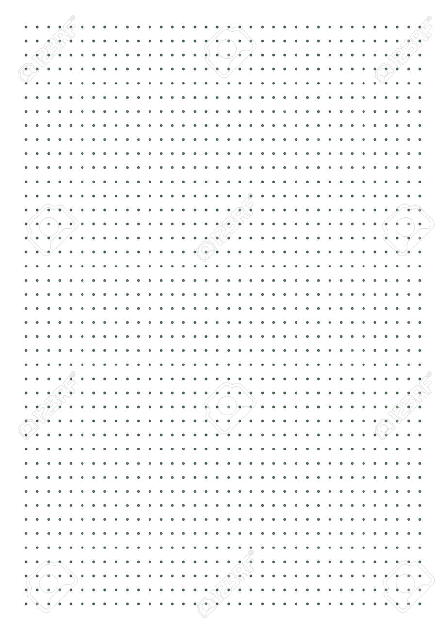 Graph Paper Printable Dotted Grid Paper On White Background Geometric Abstract Dotted Transparent Illustration With Dots For School Notebook Diary Notes Print Realistic Paper Blank Size A4 Royalty Free SVG Cliparts Vectors 