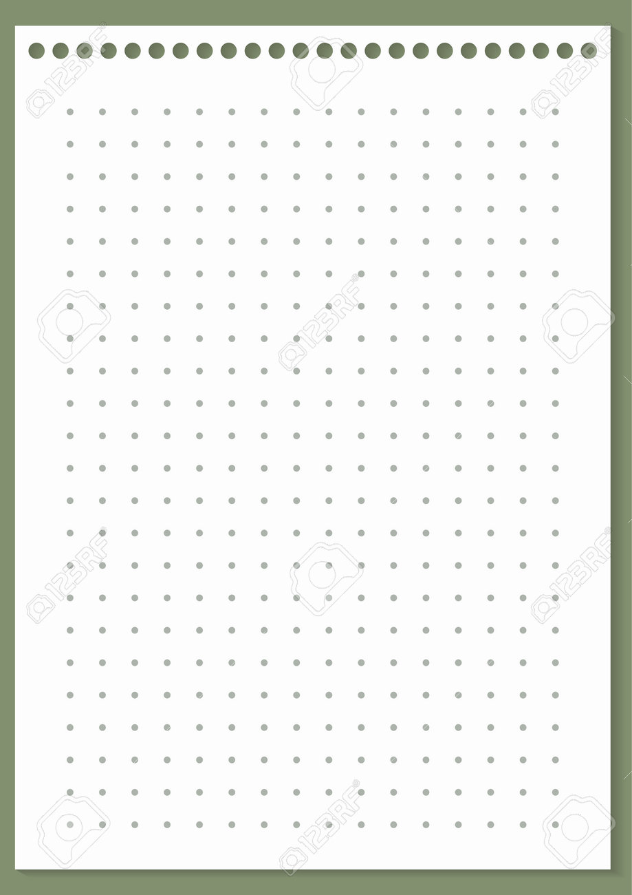 Graph Paper Printable Dotted Grid Paper On White Background Geometric Abstract Dotted Transparent Illustration With Dots For School Notebook Diary Notes Print Realistic Paper Blank Size A4 Royalty Free SVG Cliparts Vectors 