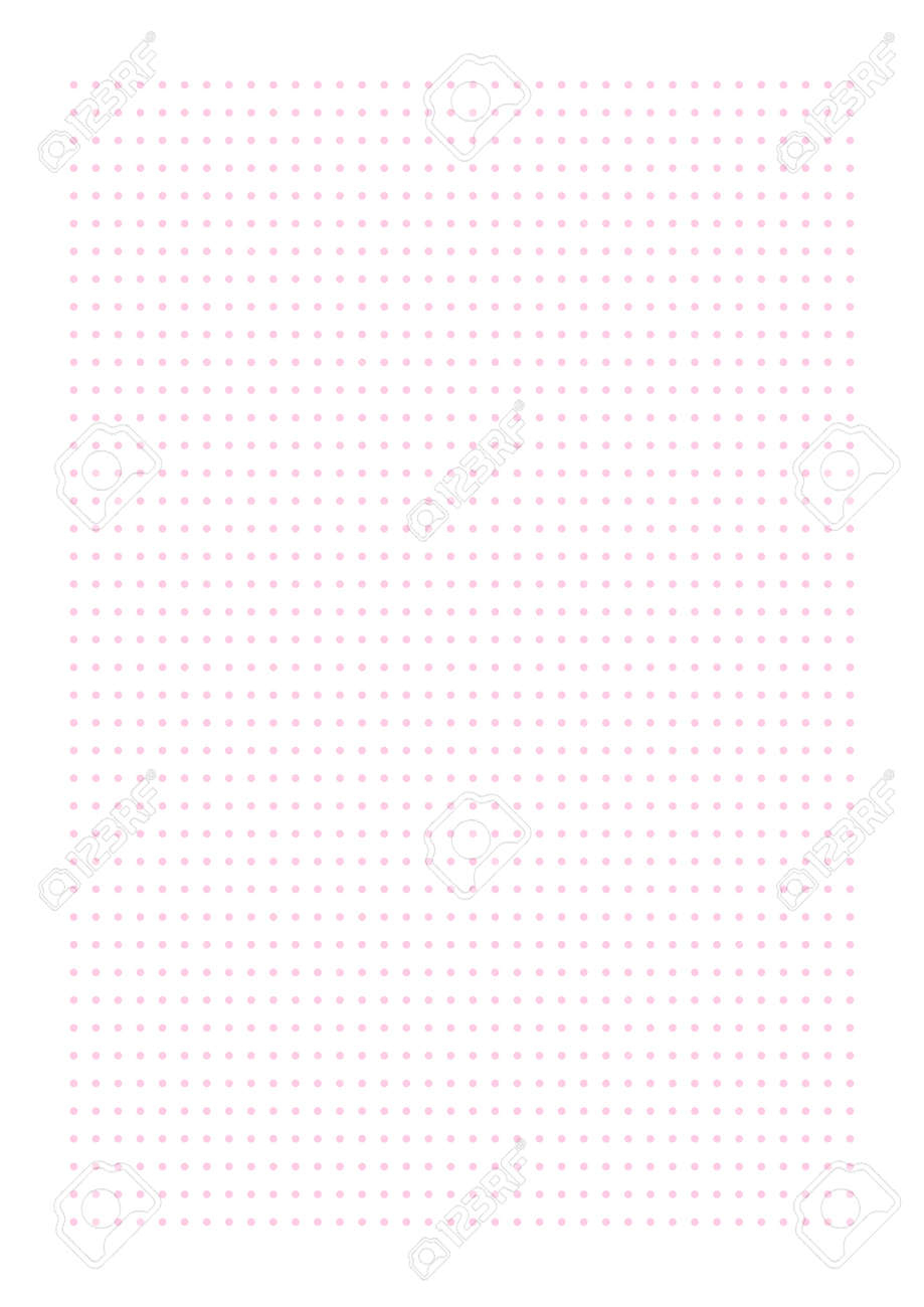 Graph Paper Printable Dotted Grid Paper On White Background Geometric Abstract Dotted Transparent Illustration With Dots For School Notebook Diary Notes Print Realistic Paper Blank Size A4 Royalty Free SVG Cliparts Vectors 