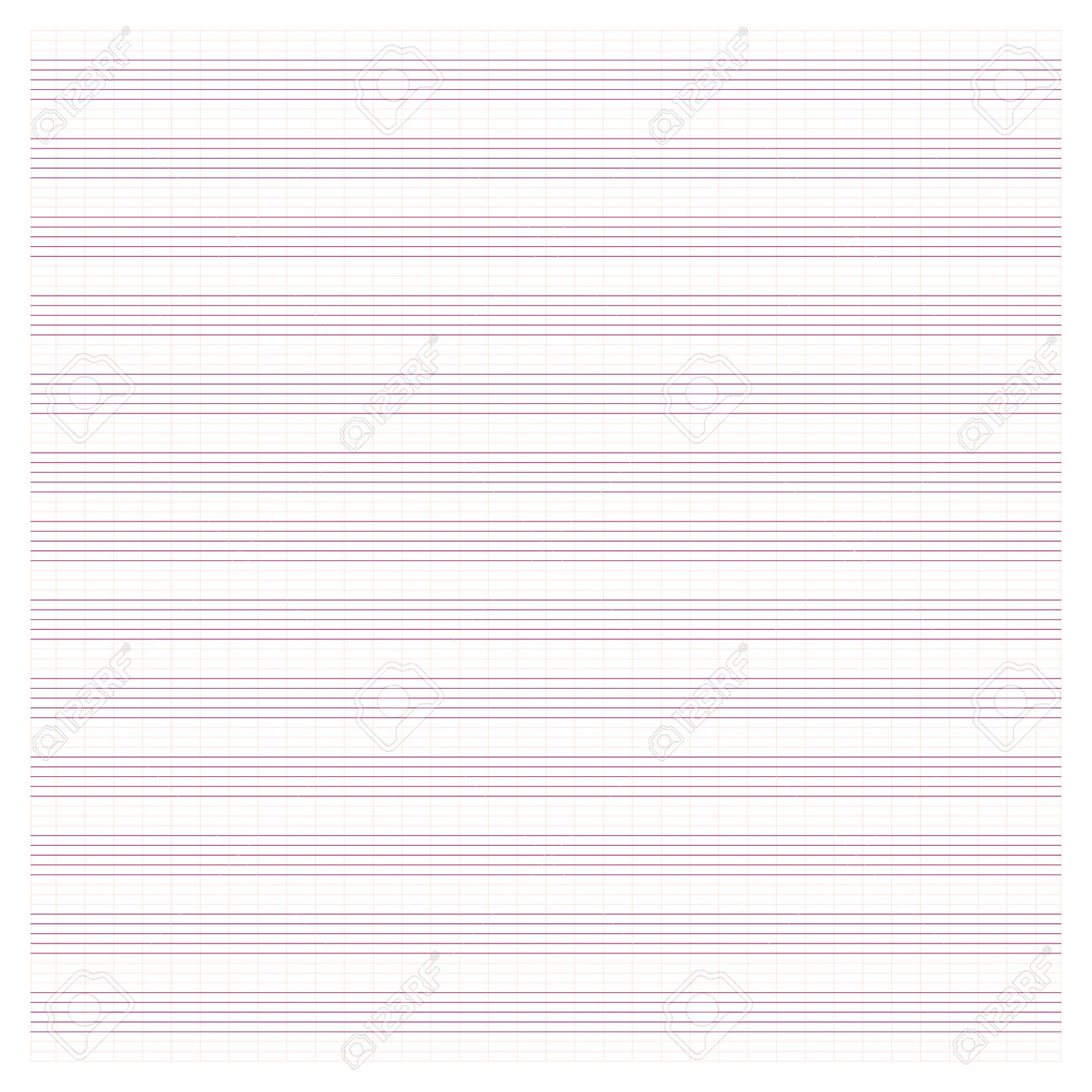 Graph Paper Printable Grid Paper With Stave On A White Background A Blank Music Sheet Paper With Staff Geometric Pattern For Composition Education School Realistic Lined Paper Blank Lizenzfrei Nutzbare SVG Vektorgrafiken 