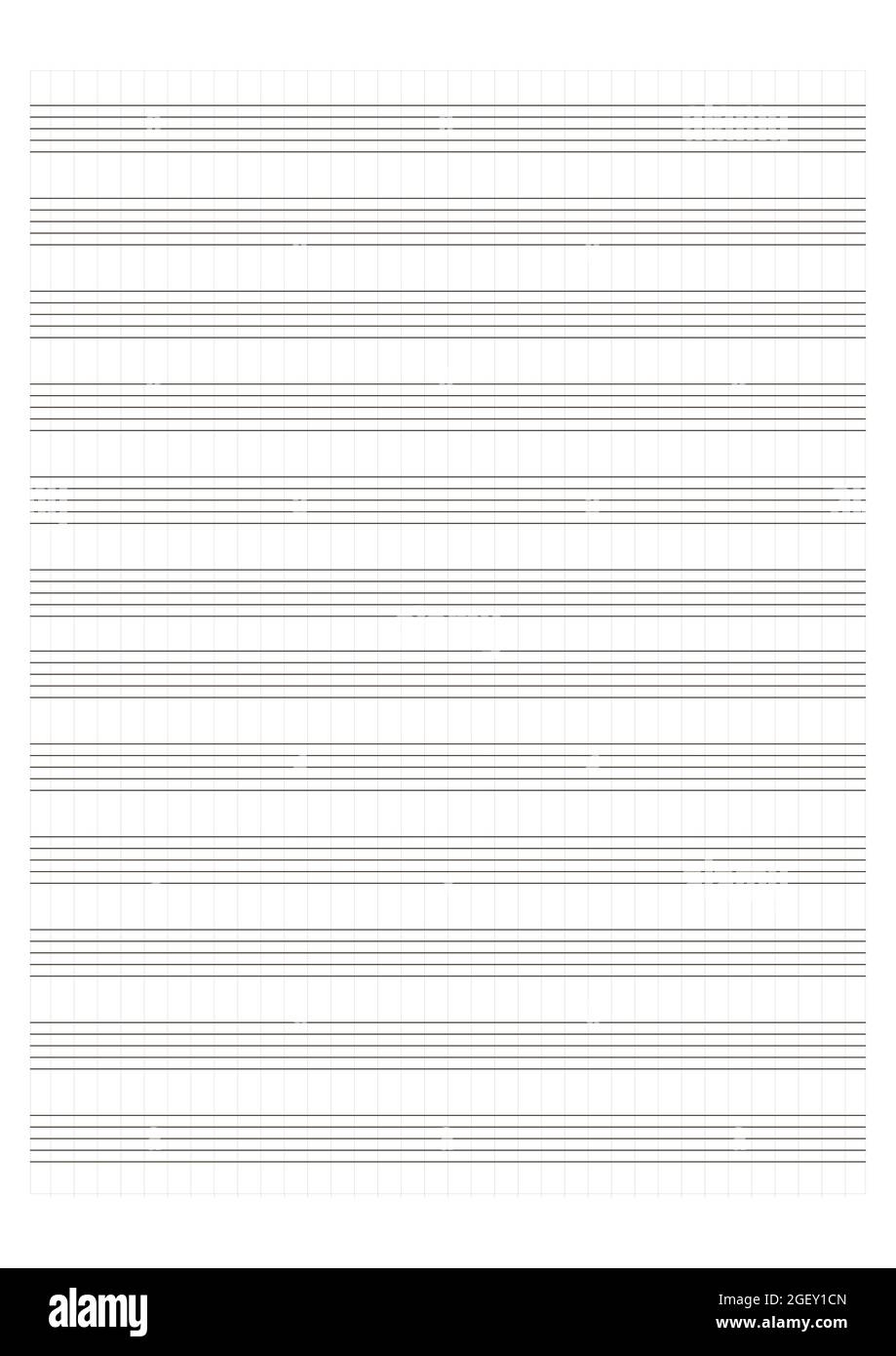 Graph Paper Printable Grid Paper With Stave On A White Background A Blank Music Sheet Paper With Staff Geometric Pattern For Composition Education Stock Vector Image Art Alamy