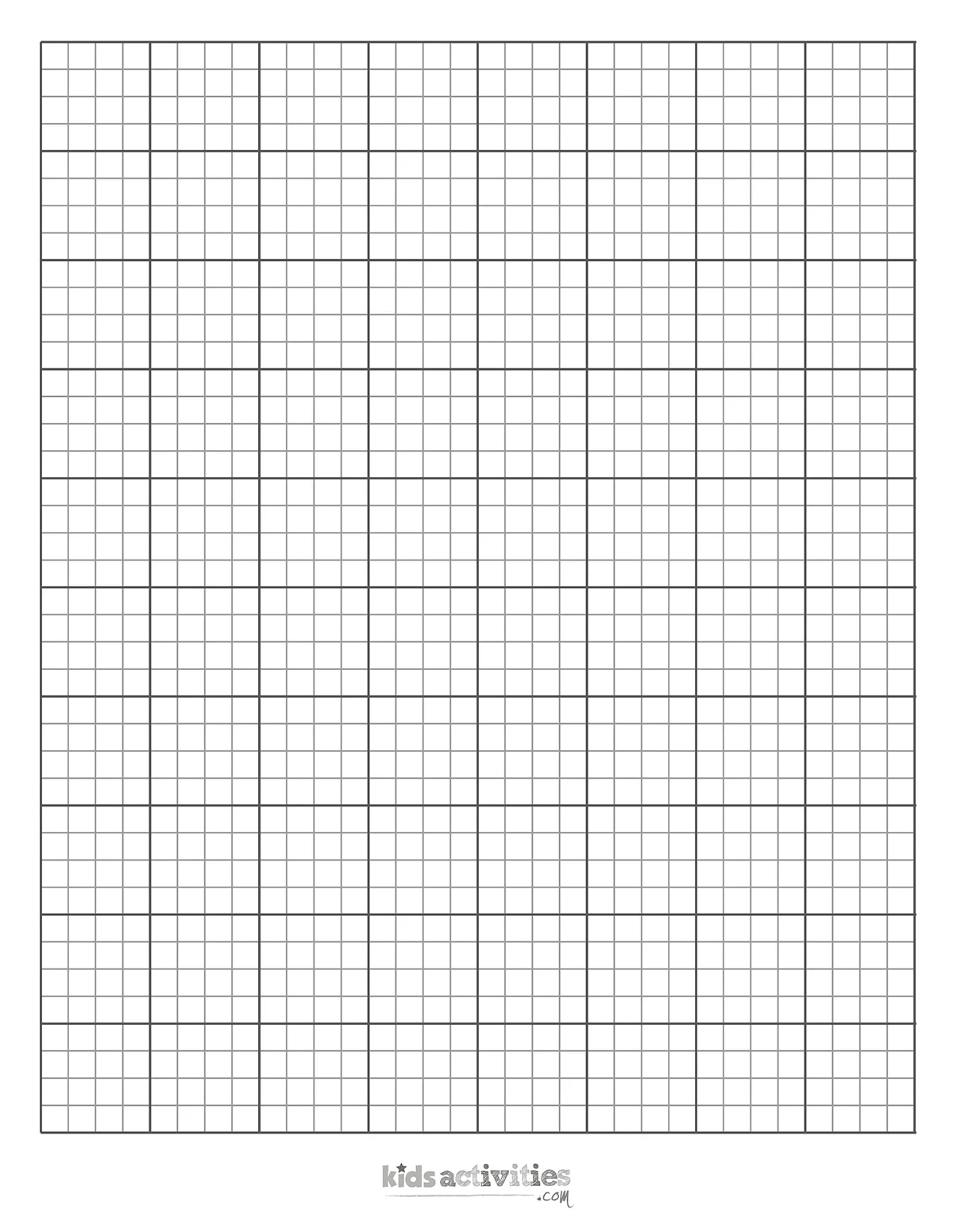 Printable Graph Paper Kids