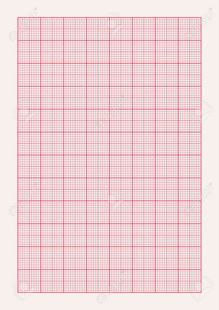 Graph Paper Printable Millimeter Grid Paper With Color Lines Geometric Pattern For School Technical Engineering Line Scale Measurement Realistic Lined Paper Blank Size A4 Royalty Free SVG Cliparts Vectors And Stock Illustration 