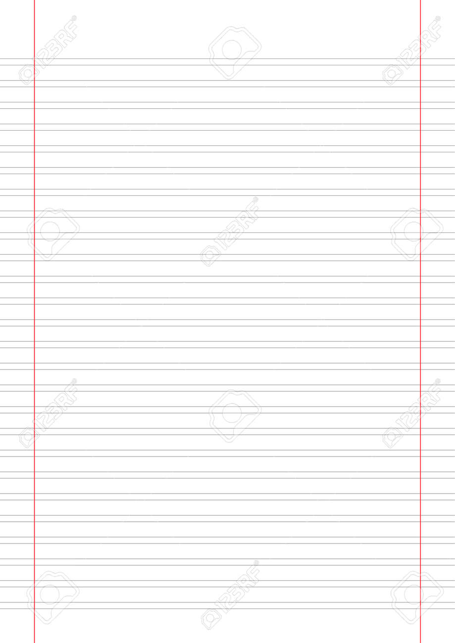 Graph Paper Printable Striped Grid Paper With Color Horizontal Lines Geometric Pattern For School Textures Notebook Diary Realistic Lined Paper Blank Size A4 Isolated On Transparent Background Royalty Free SVG Cliparts Vectors 