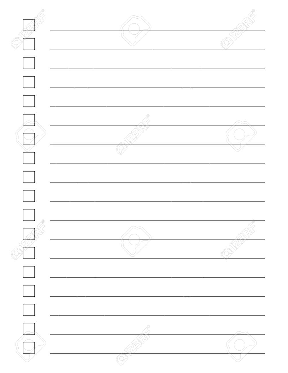 Graph Paper Printable To Do List With Check Boxes Checklist Grid Paper With Color Horizontal Lines Geometric Pattern For School Textures Notebook Diary Realistic Lined Paper Blank Size Letter Royalty Free SVG 