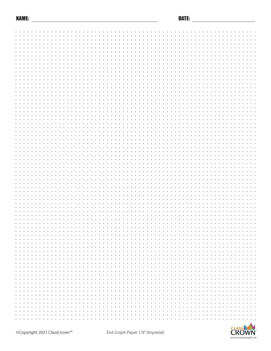 Free Printable Graph Paper 1/8