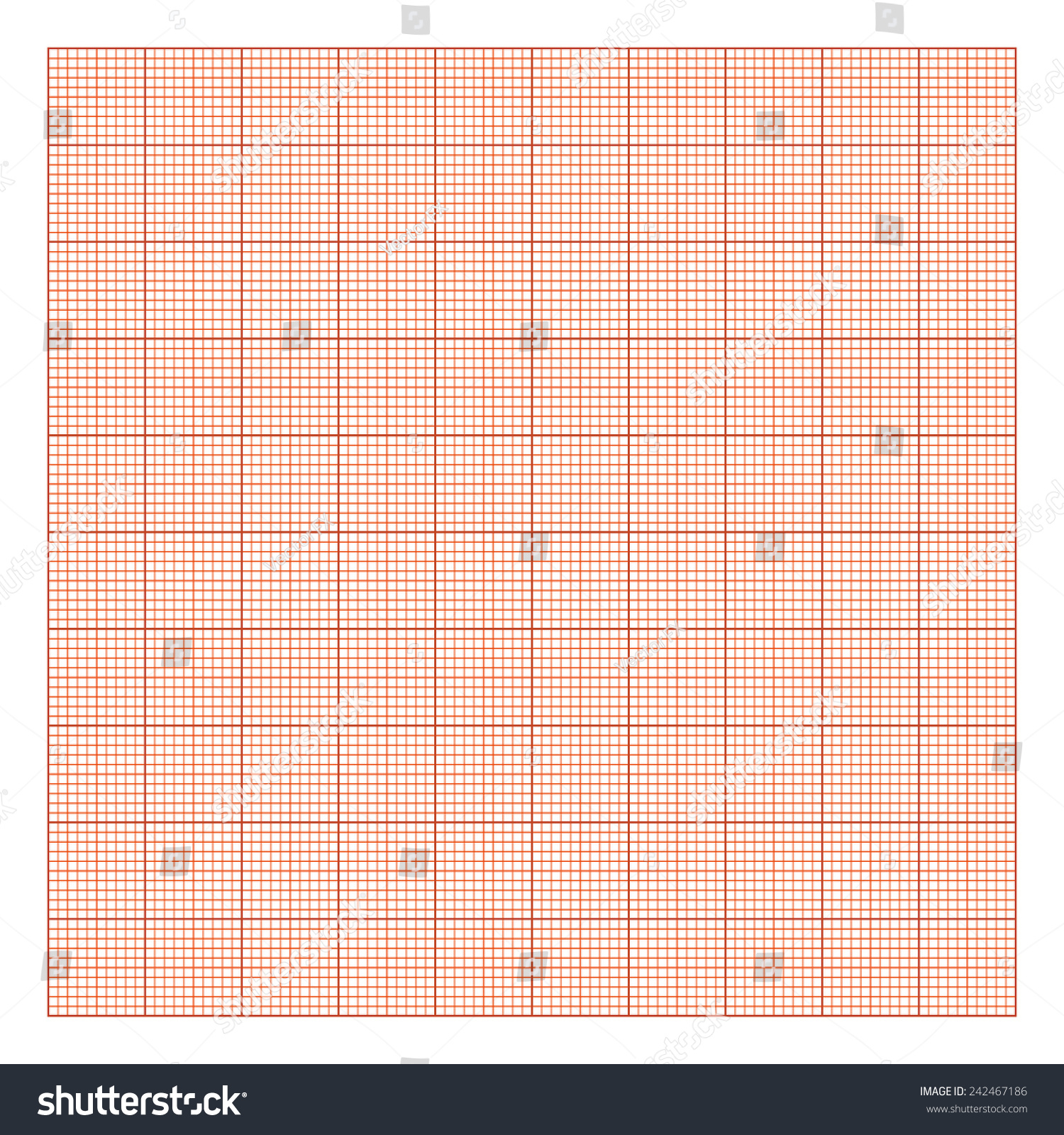 Graph paper Template Drawing Paper 10x10 Orange Stock Vector Royalty Free 242467186 Shutterstock