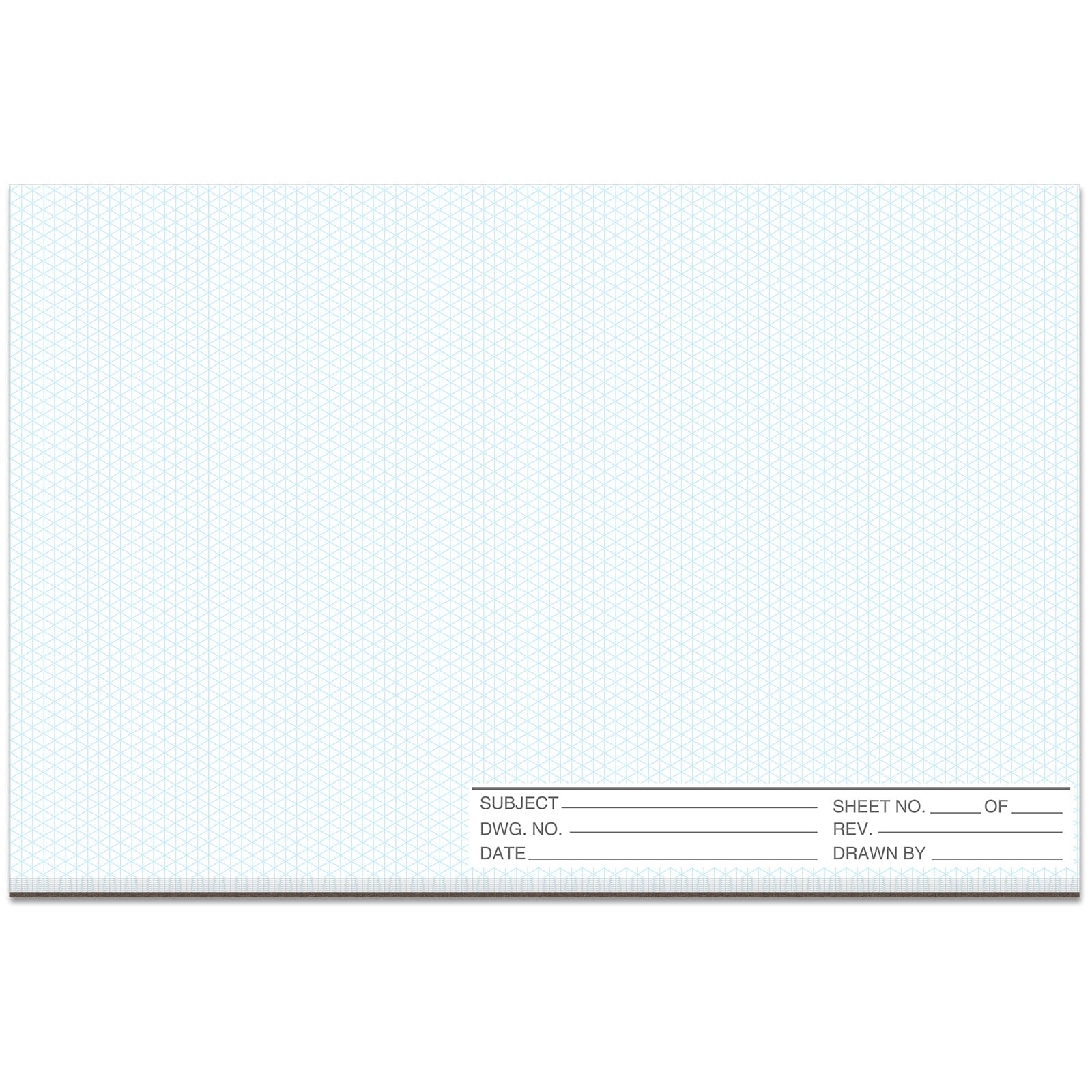 Graph Paper Wide 11x17 Isometric Graph Paper 50 Sheet Pad Non Photo Blue Grid 0 25 Tracing Paper