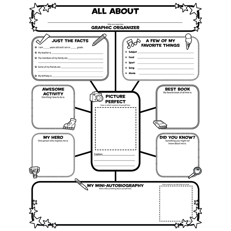 Graphic Organizer Poster All About Me Web Grades 3 6 The Teachers Lounge 