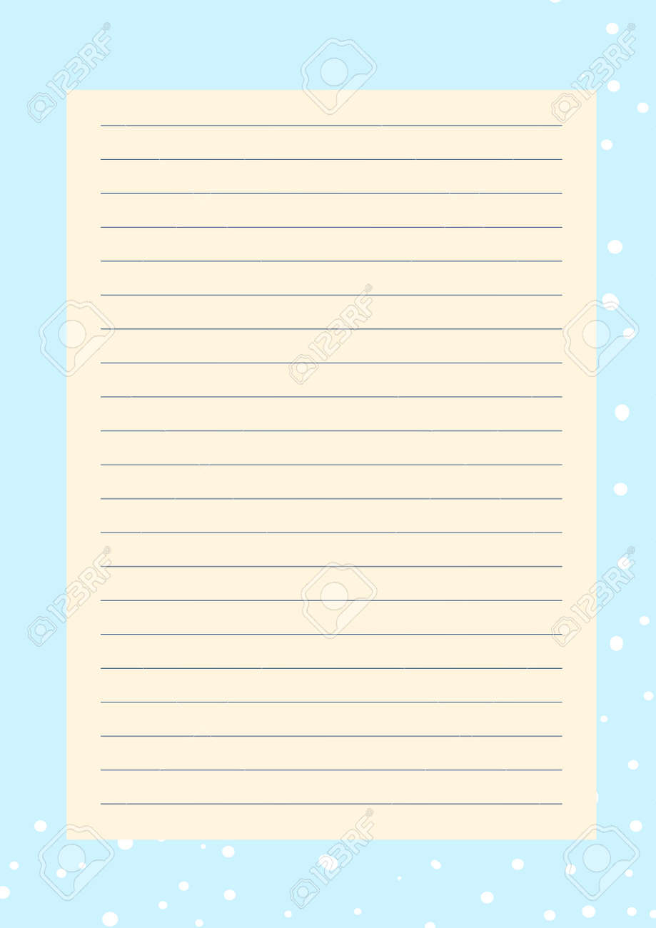 Grid Paper Printable Planner With Color Horizontal Lines Printing Paper Note Optimal A4 Size Time Management Concept Pattern For School Copybooks Notebooks Diary Notes Books Royalty Free SVG Cliparts Vectors And Stock