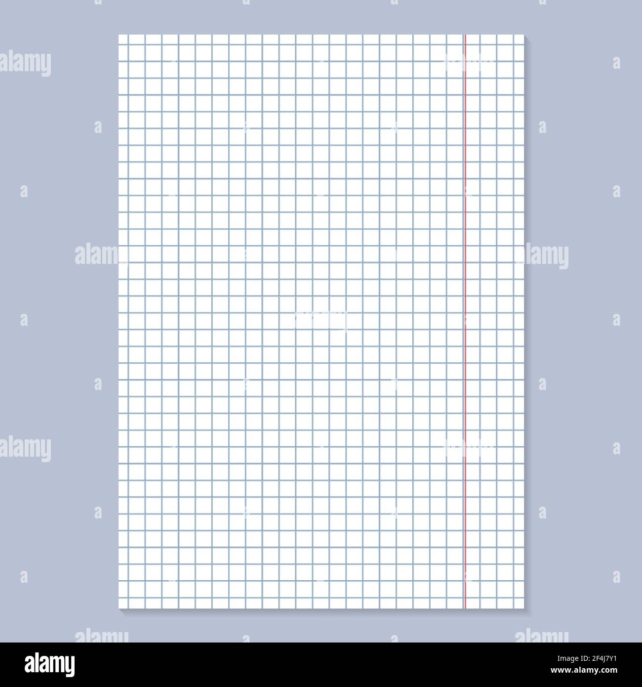 Grid Paper Realistic Blank Lined Paper Sheet In A4 Format Squared Background With Color Graph Geometric Pattern For School Wallpaper Textures Stock Vector Image Art Alamy