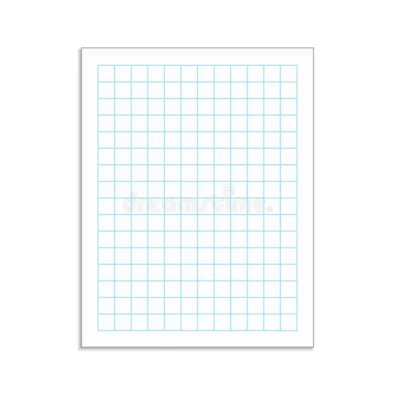Grid Paper Vector Notebook Sheet With Blue Lines Stock Vector Illustration Of Square Office 128181797