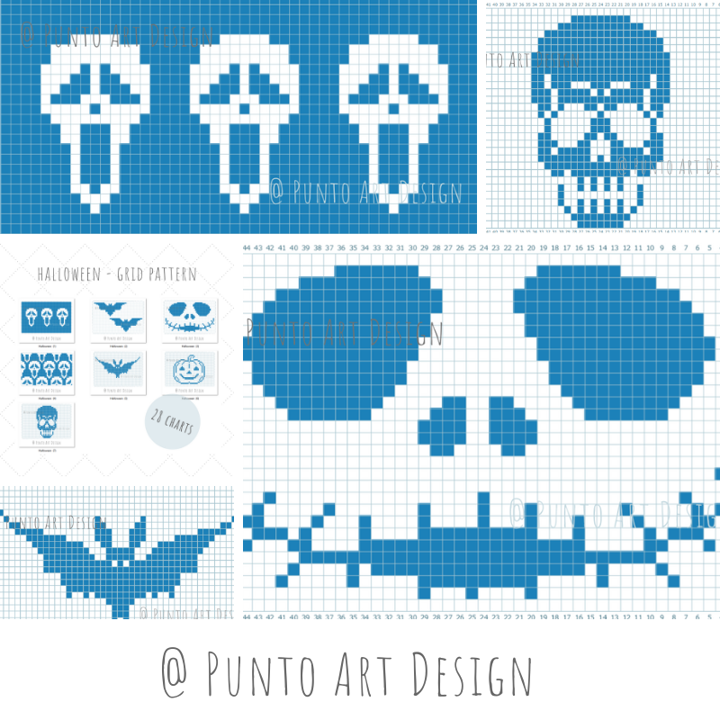 Halloween Design Chart Free Grid Pattern Punto Art Design