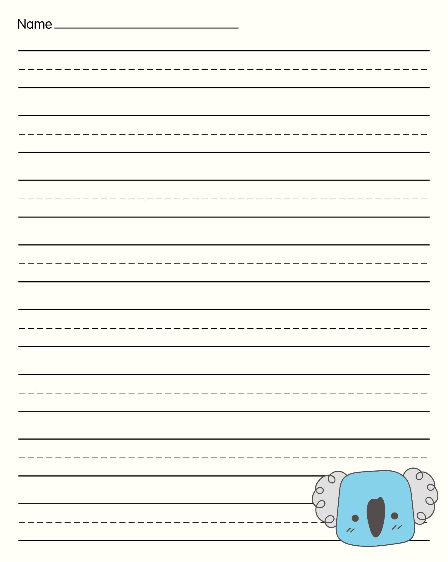 Handwriting Lined Paper Primary Resources teacher Made Worksheets Library