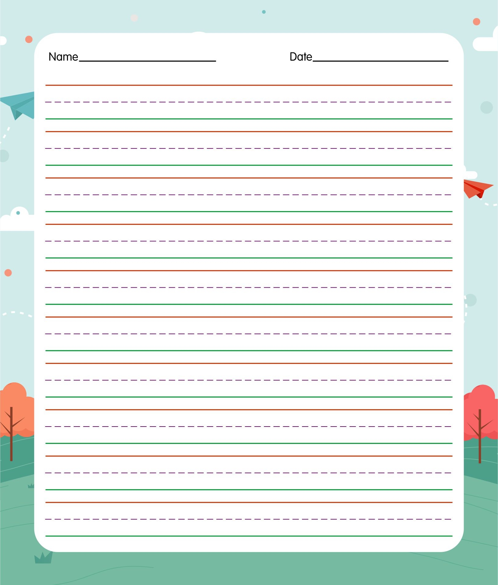 Writing Paper for Grade 1 Printable