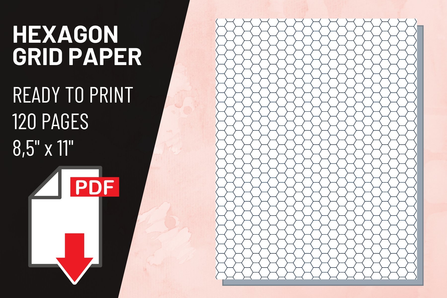 Hexagon Grid Paper Notebook 914850 