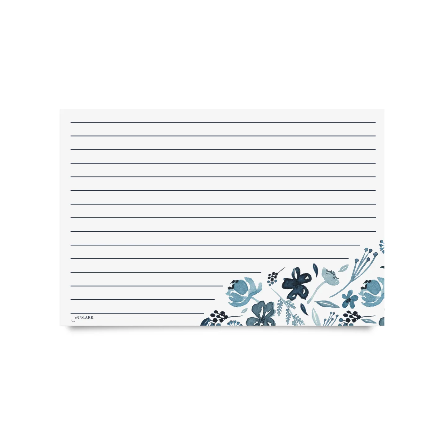 Jot Mark Recipe Cards Indigo Floral Double Sided Pack Of 50 4x6 Walmart