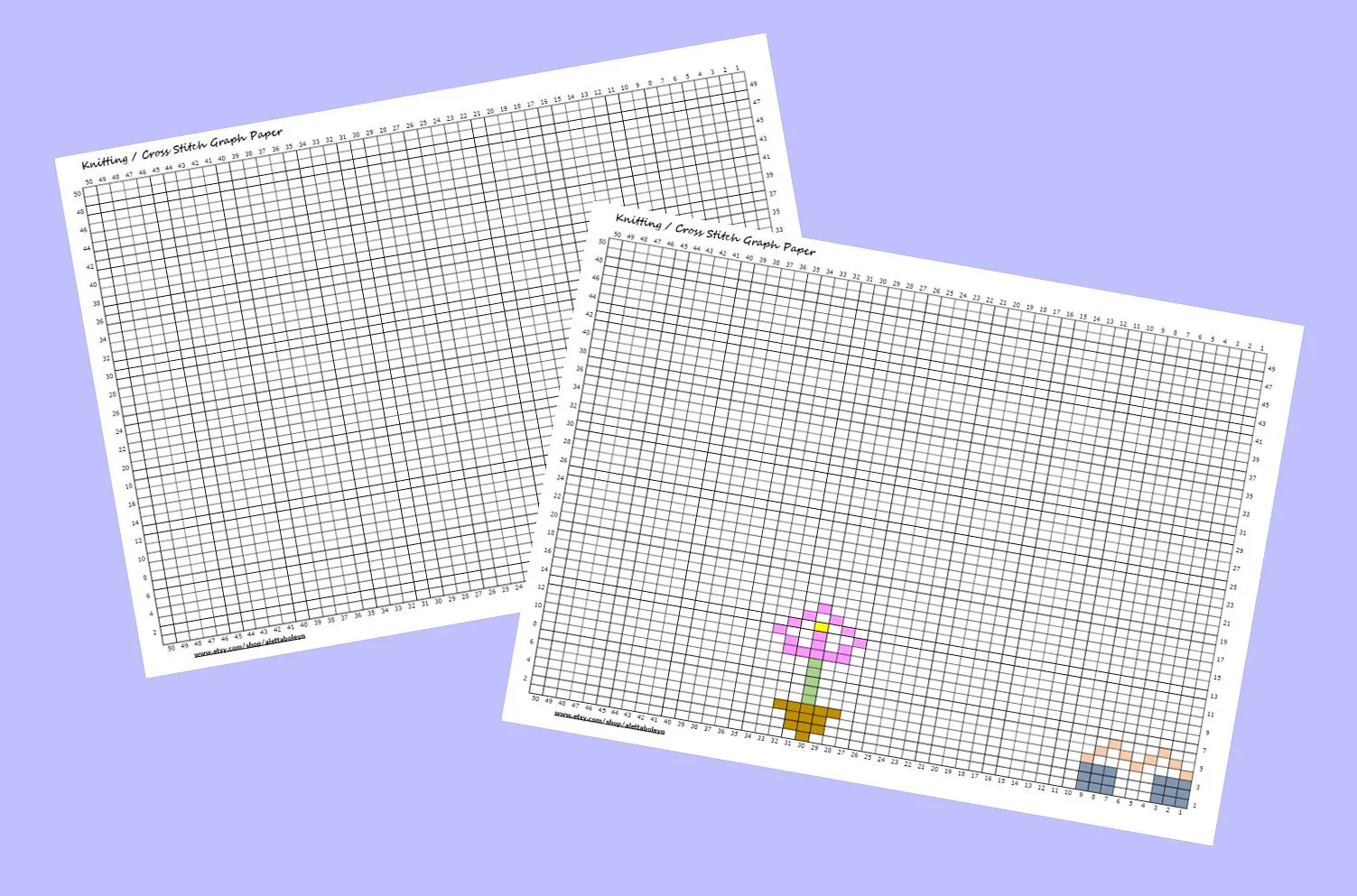 Knit Graph Paper Etsy