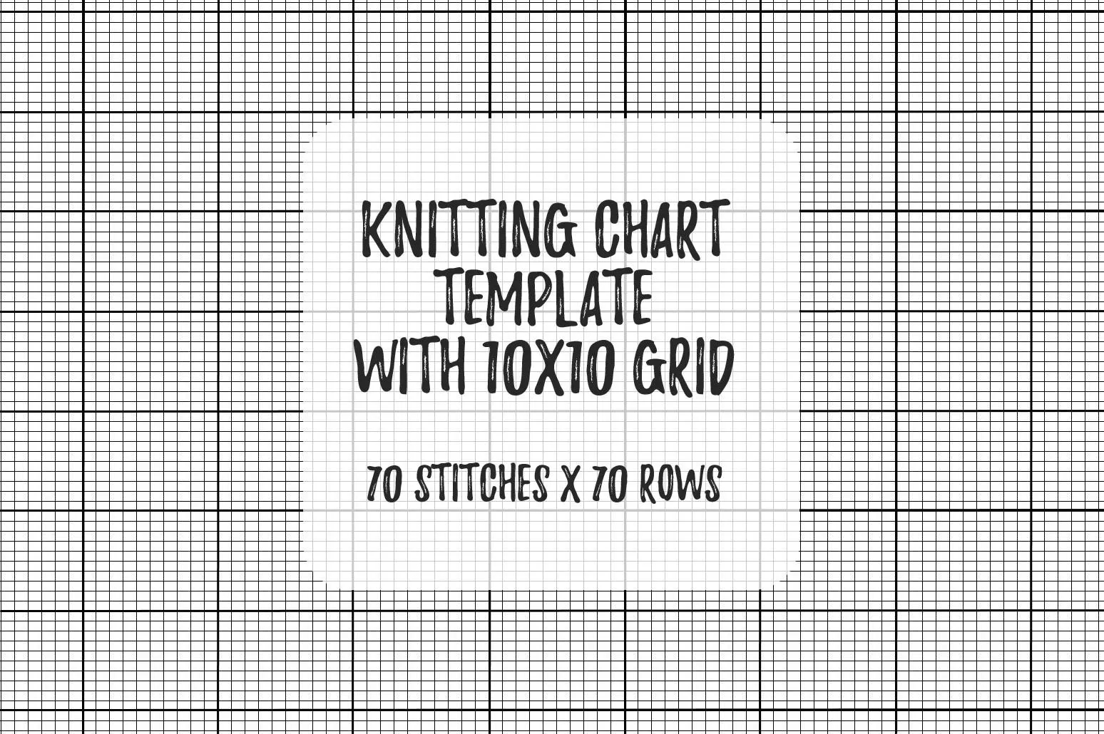 Knitting Chart Template 70 Stitches X 70 Rows For Hand And Machine Knitting Colorwork Fair Isle Intarsia Digital Instant Download Etsy