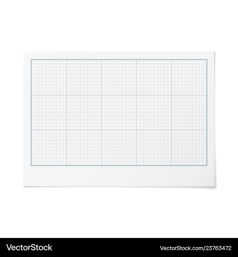 Landscape Orientation Engineering Graph Paper Vector Image