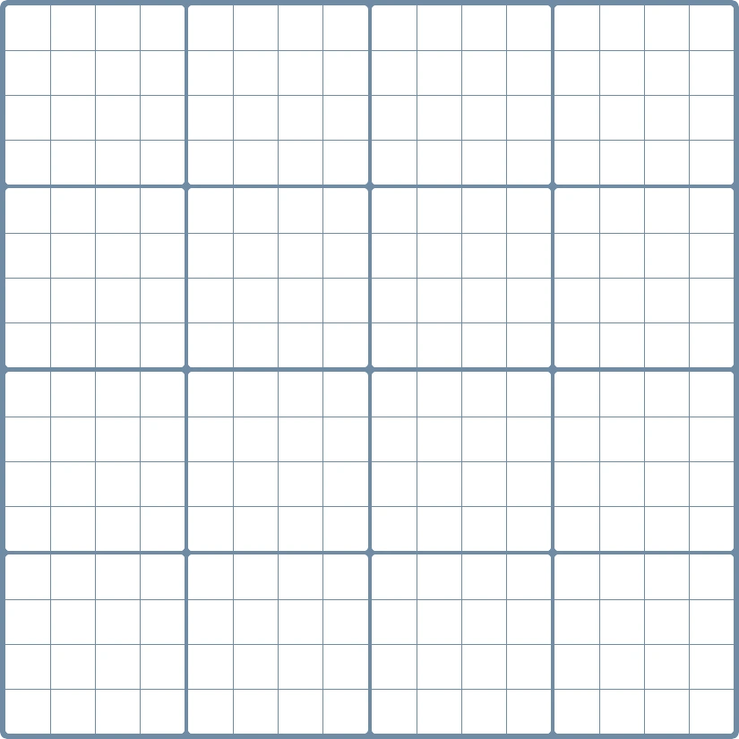 16 Square Grid Printable