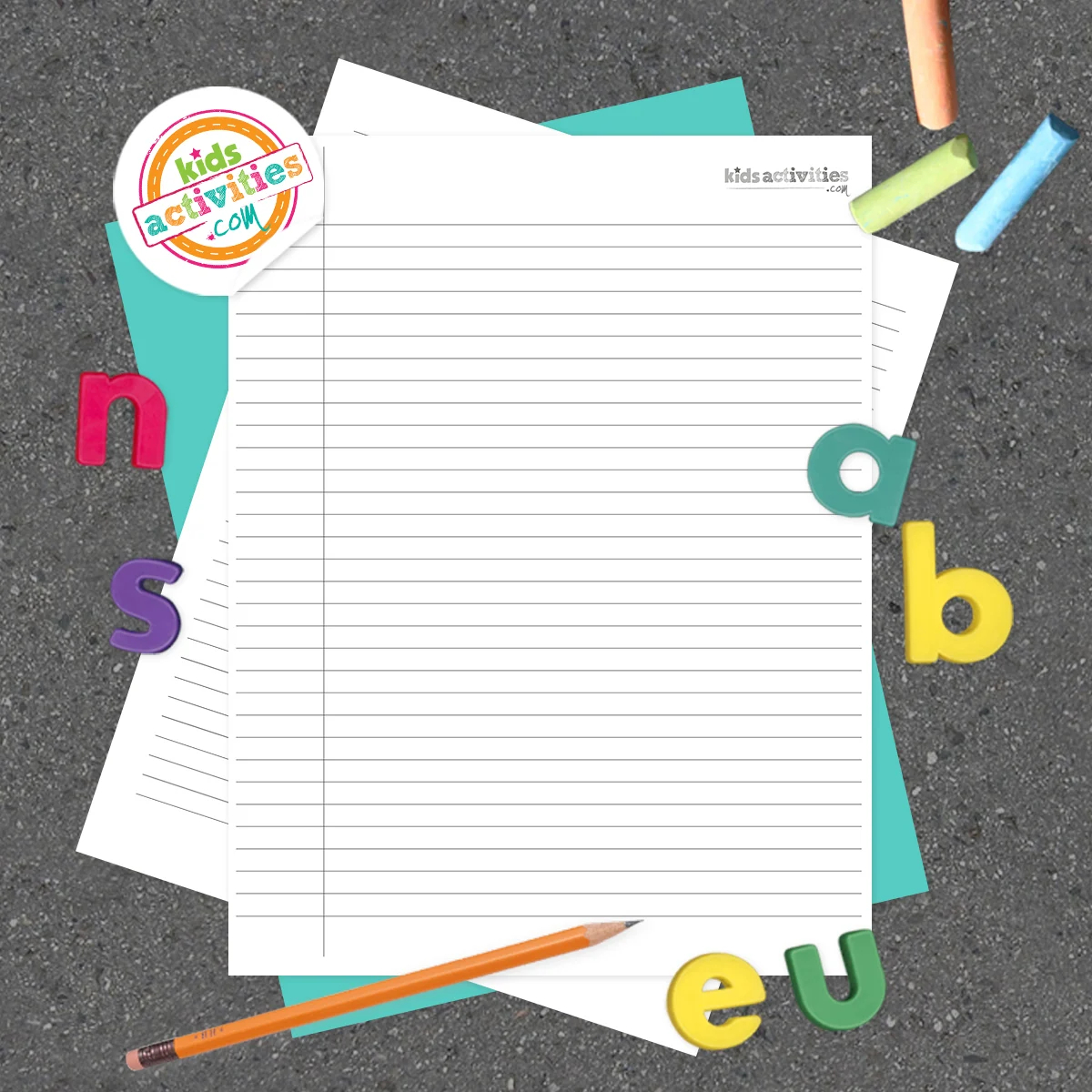 Lined Paper Printable Kids Activities Blog