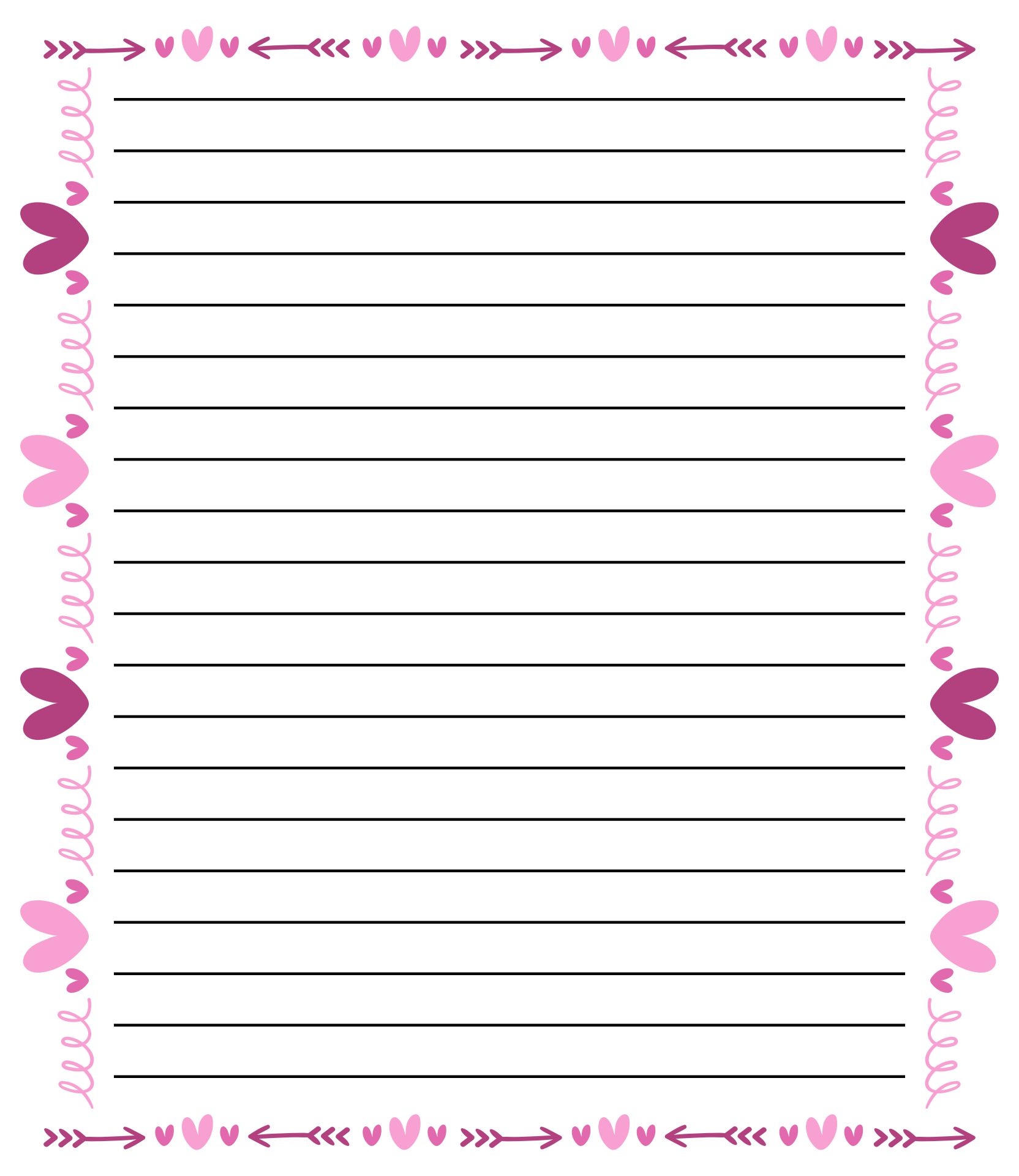 Small Lined Paper Printable